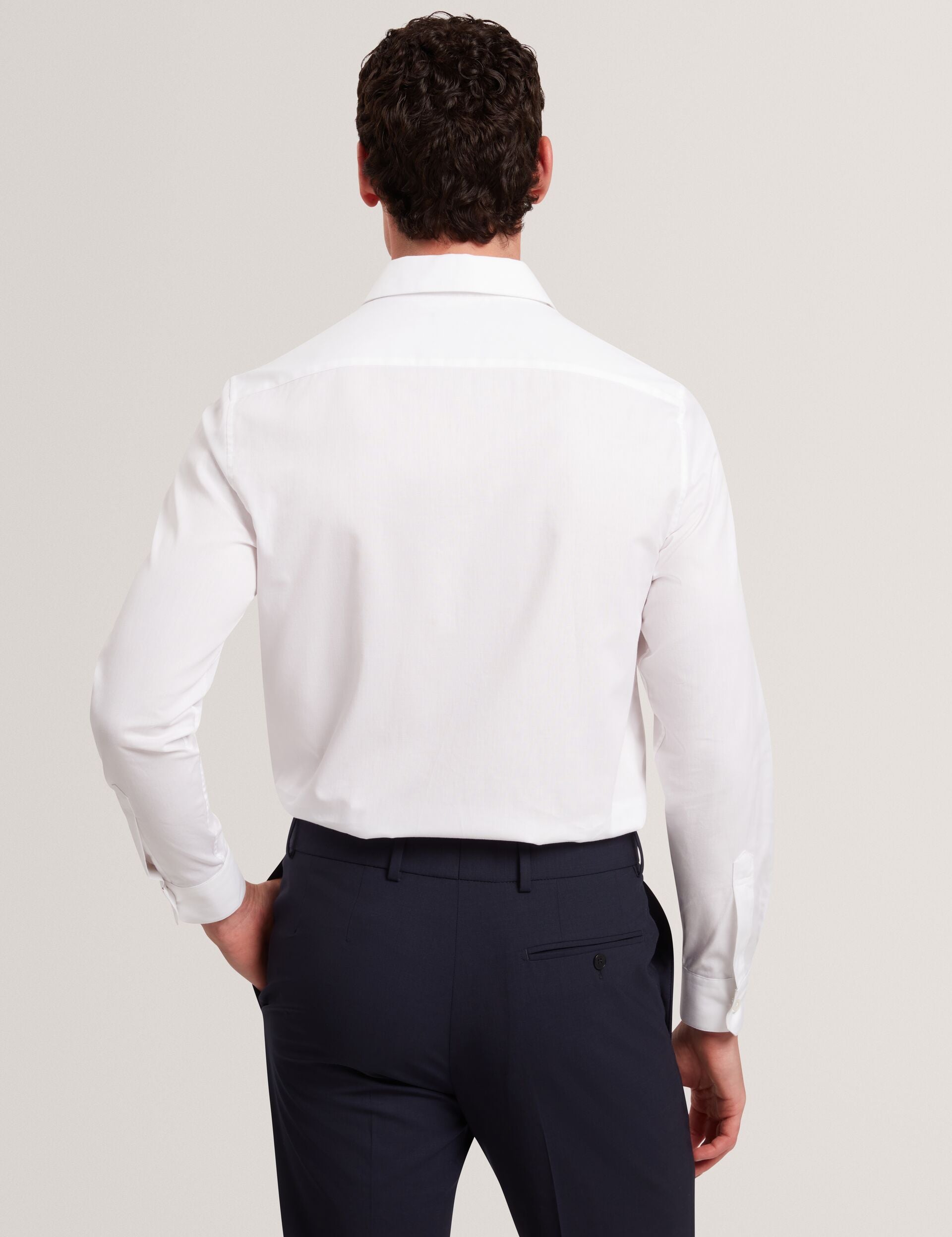 Ted Baker Tibor Covered Placket Long Sleeve Cotton Shirt