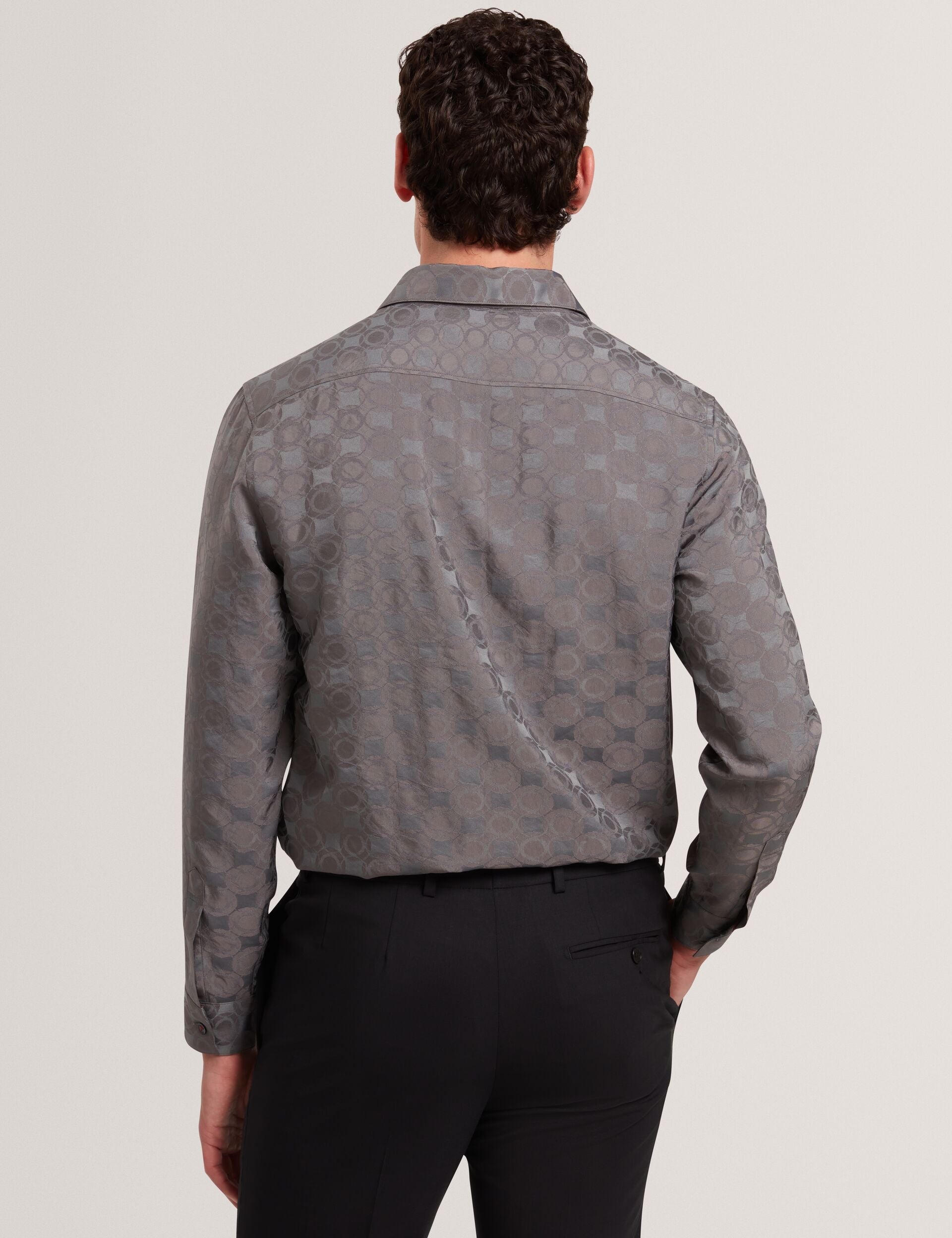 Ted Baker Farax Geometric Crinkled Texture Shirt