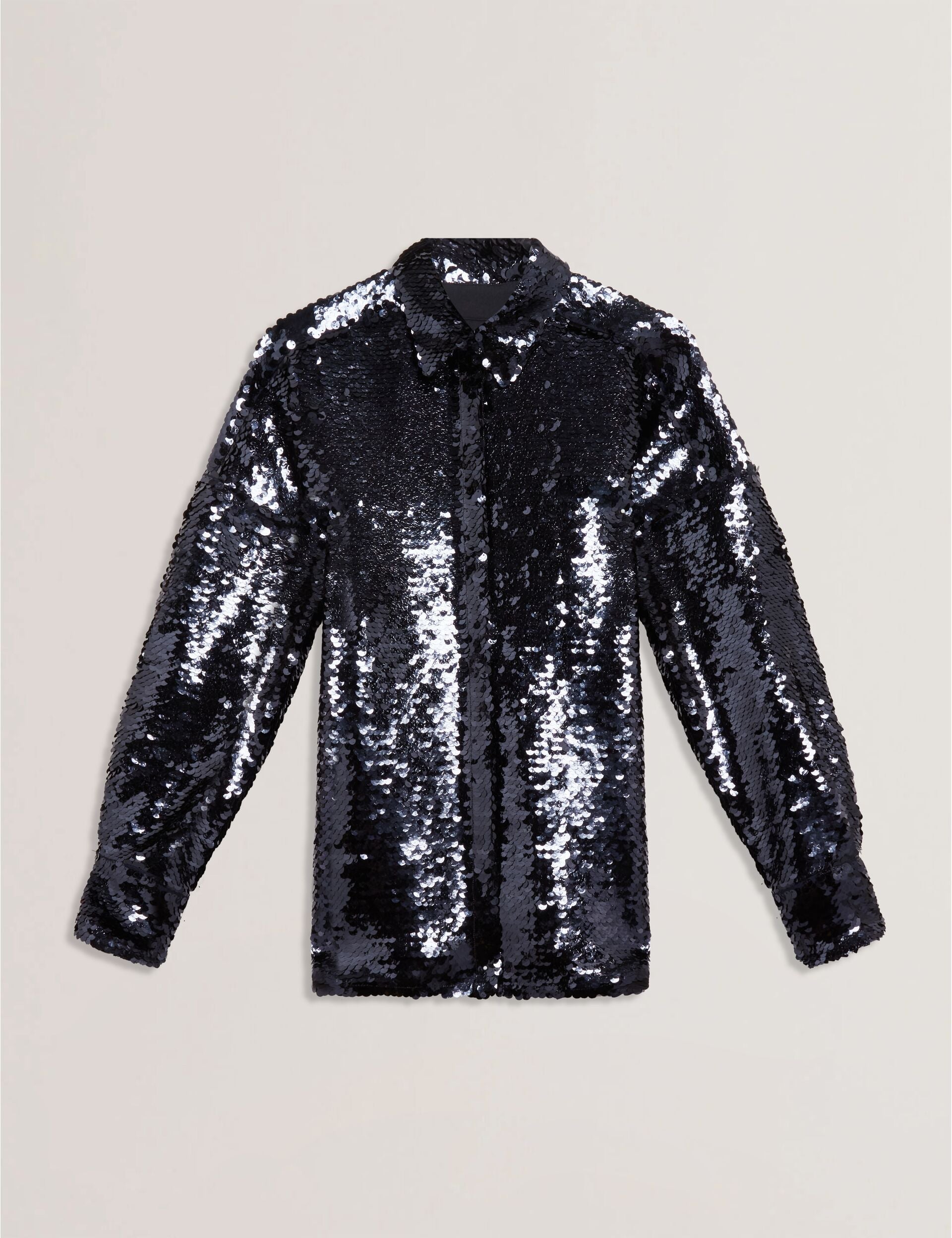 Ted Baker Jesia Sequined Oversized Longline Shirt Women's