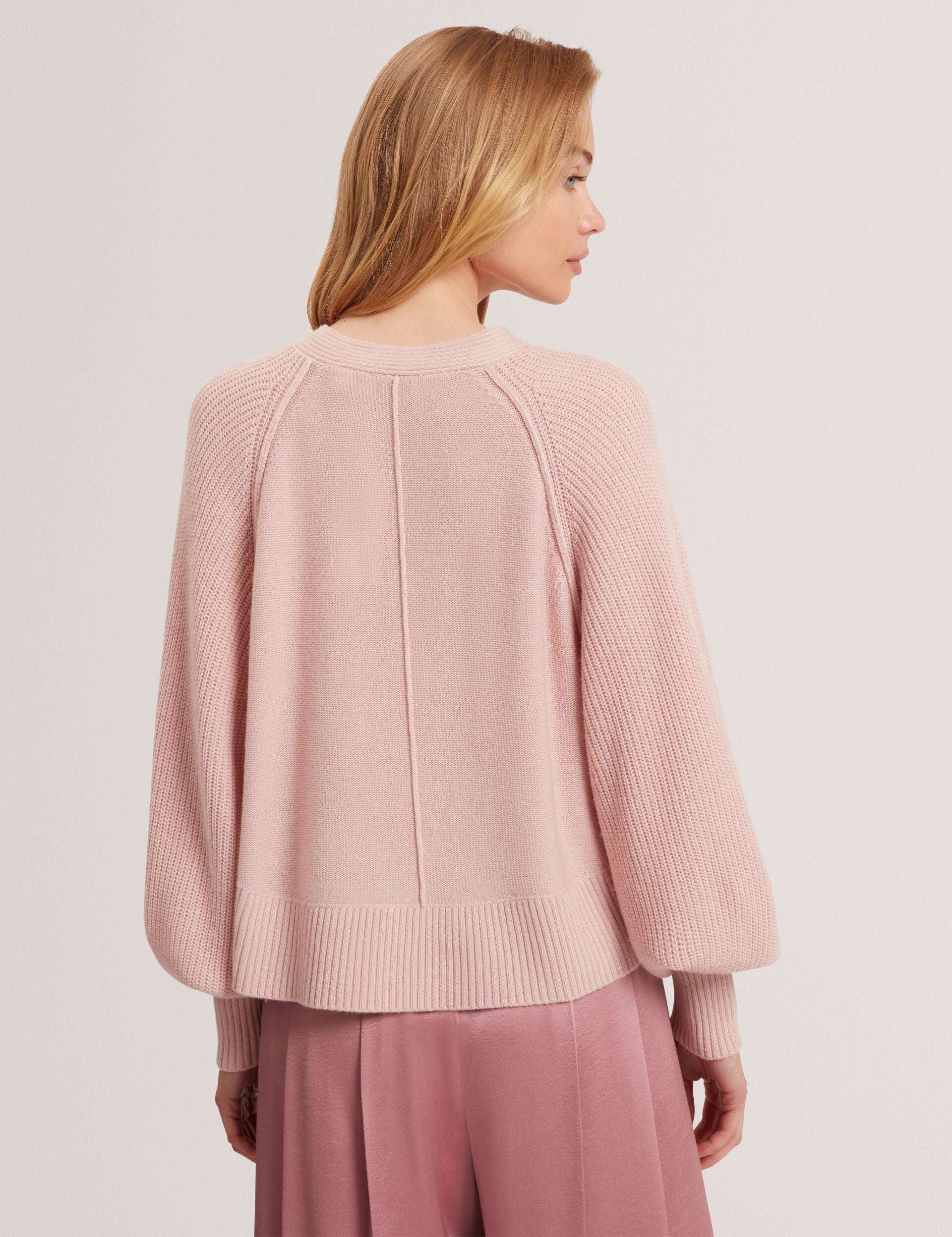 Ted Baker Vicckii Merino Wool Knit Balloon Sleeve Jumper Women's