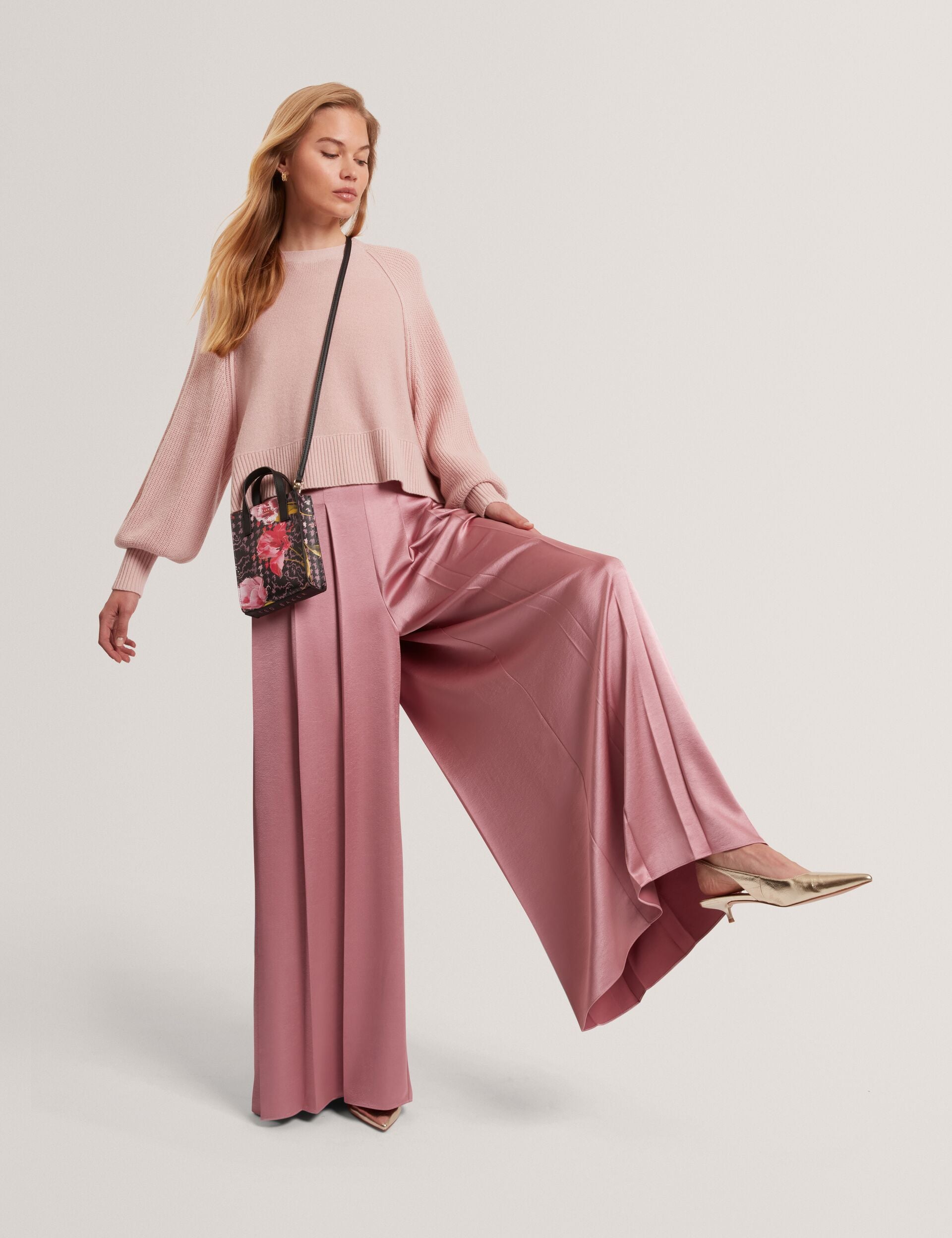 Ted Baker Vicckii Merino Wool Knit Balloon Sleeve Jumper Women's