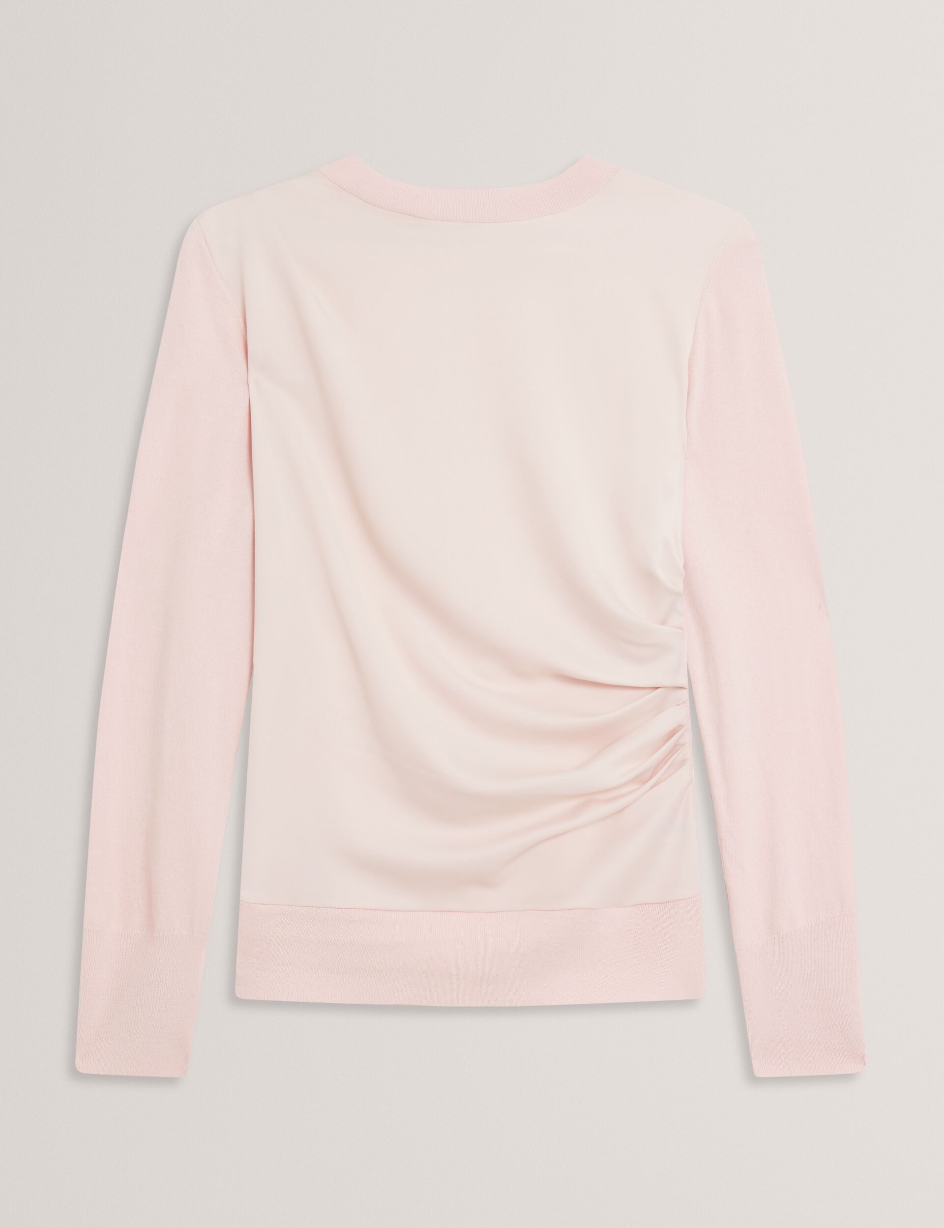 Ted Baker Leslay Draped Satin Front Fine Knit Top Women's
