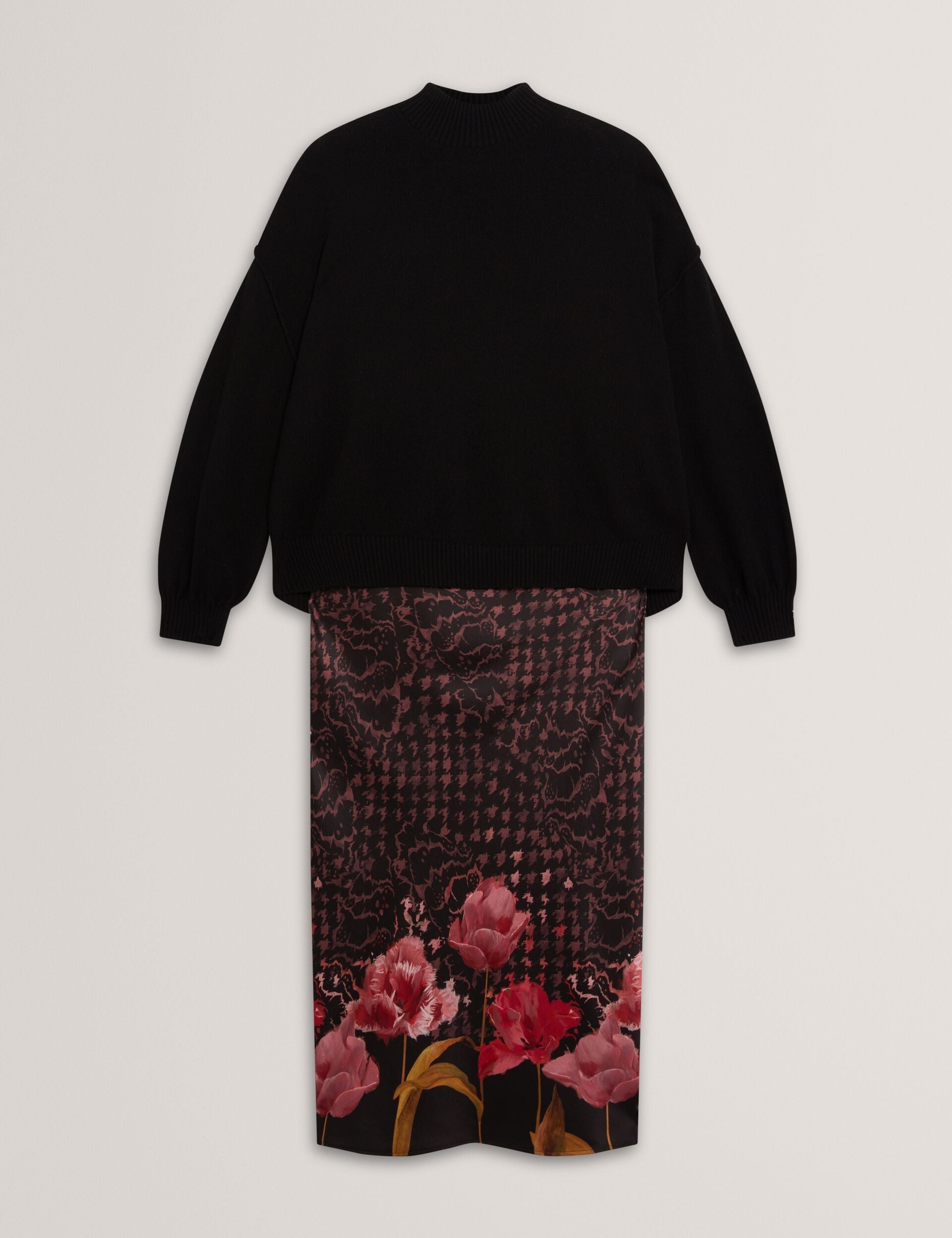 Ted Baker Kaatyy 2In1 Floral Print Slip Dress With Knit Jumper Women's