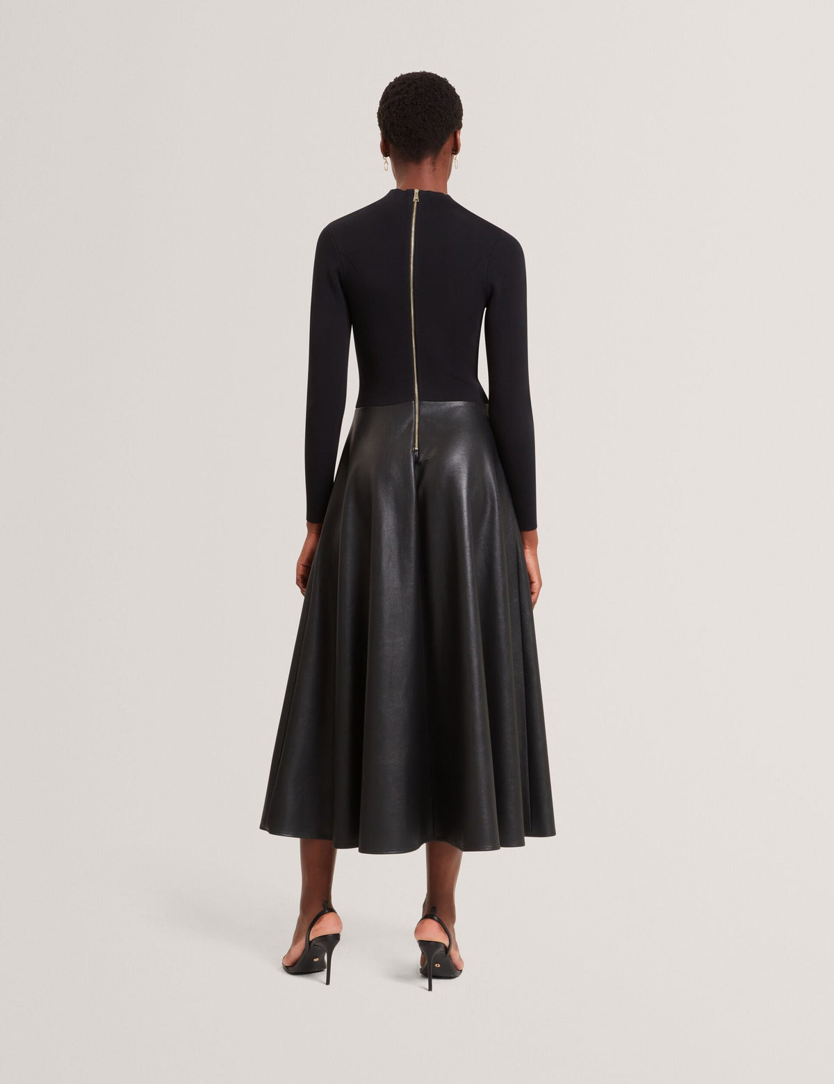Ted Baker Noviva Knit Faux Leather Illusion Midi Dress Women's
