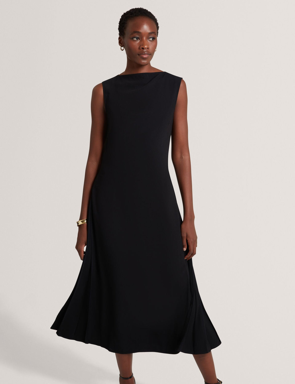 Ted Baker Dahrcy Pleat Detail Sleeveless Column Midi Dress Women's