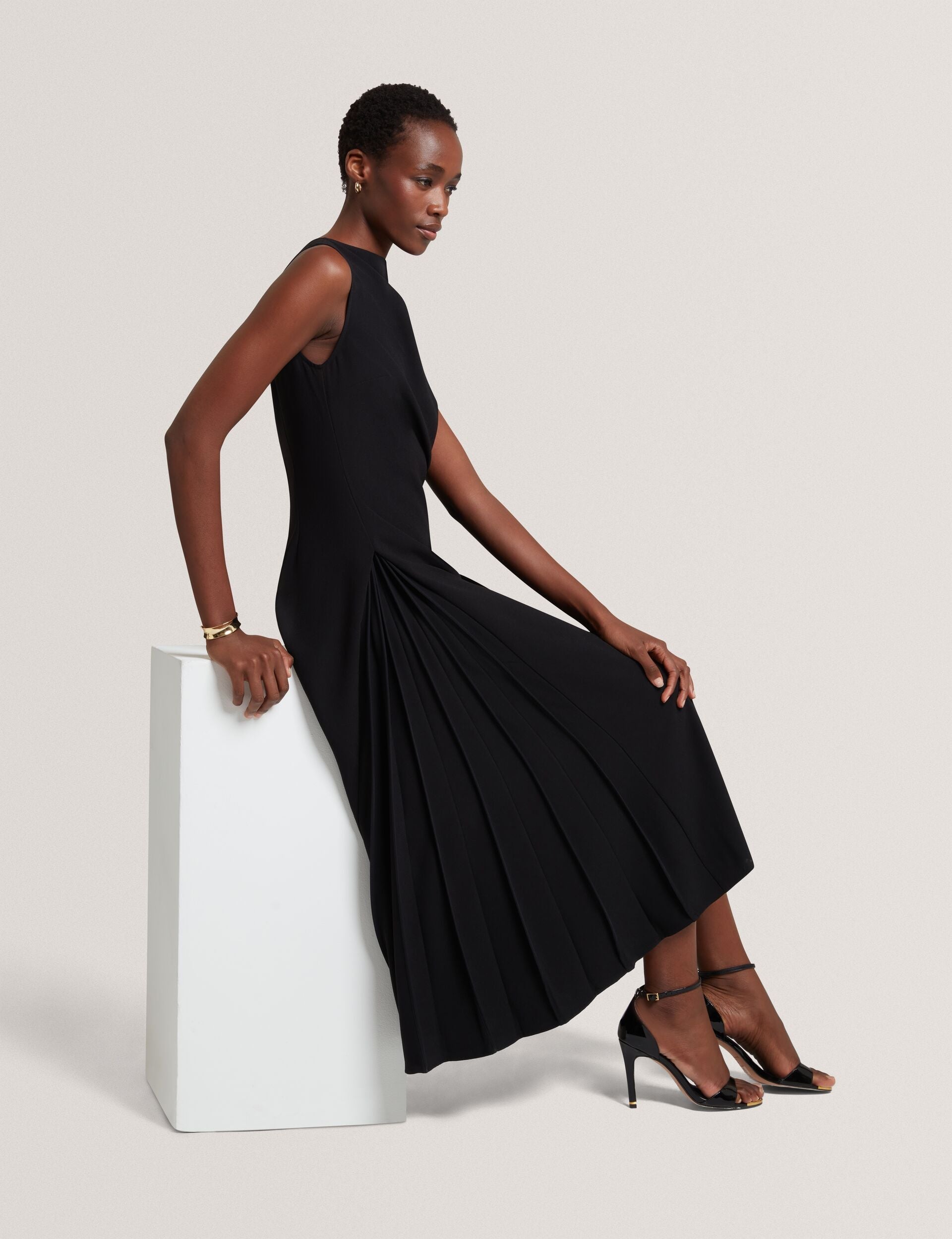 Ted Baker Dahrcy Pleat Detail Sleeveless Column Midi Dress Women's