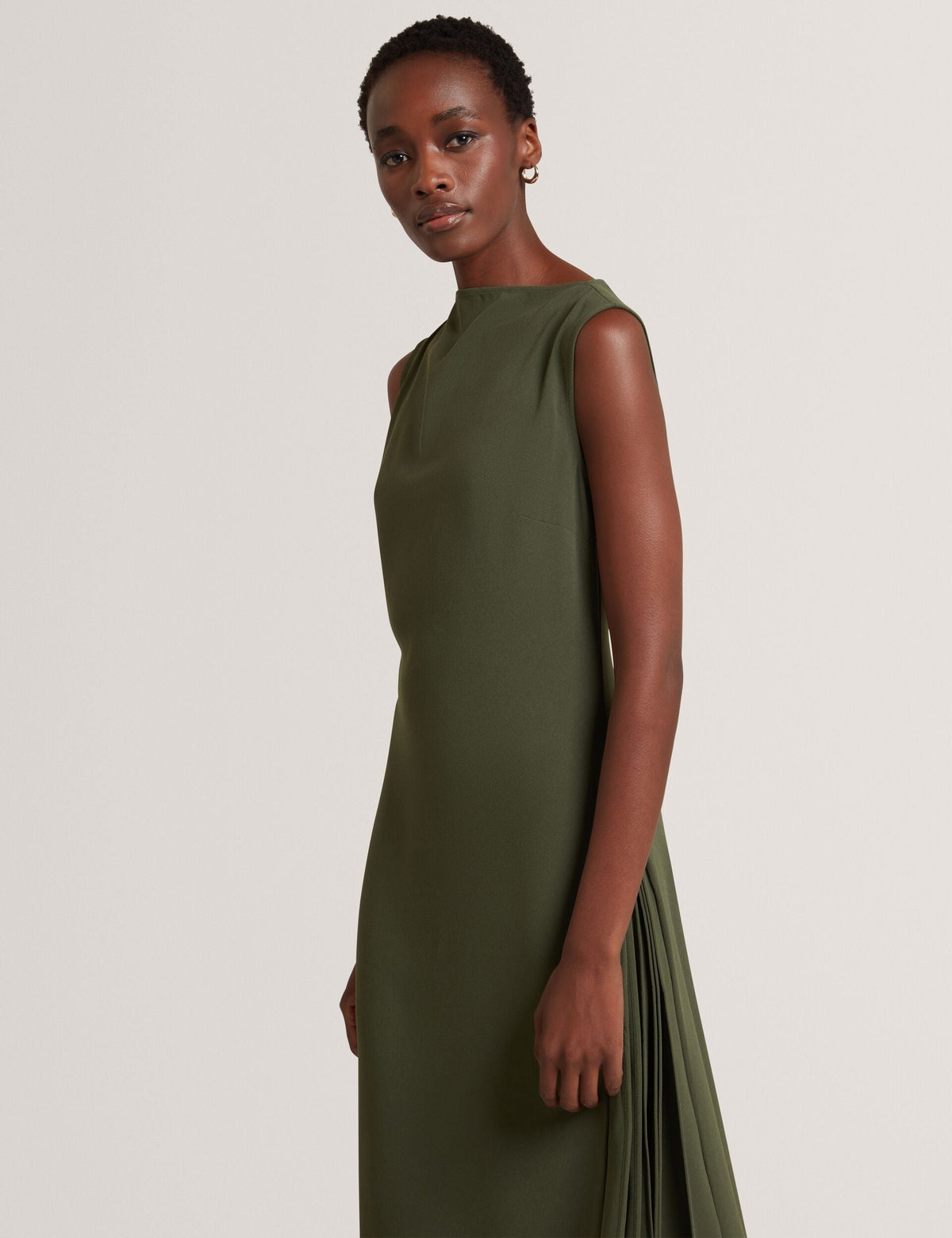 Ted Baker Dahrcy Pleat Detail Sleeveless Column Midi Dress Women's