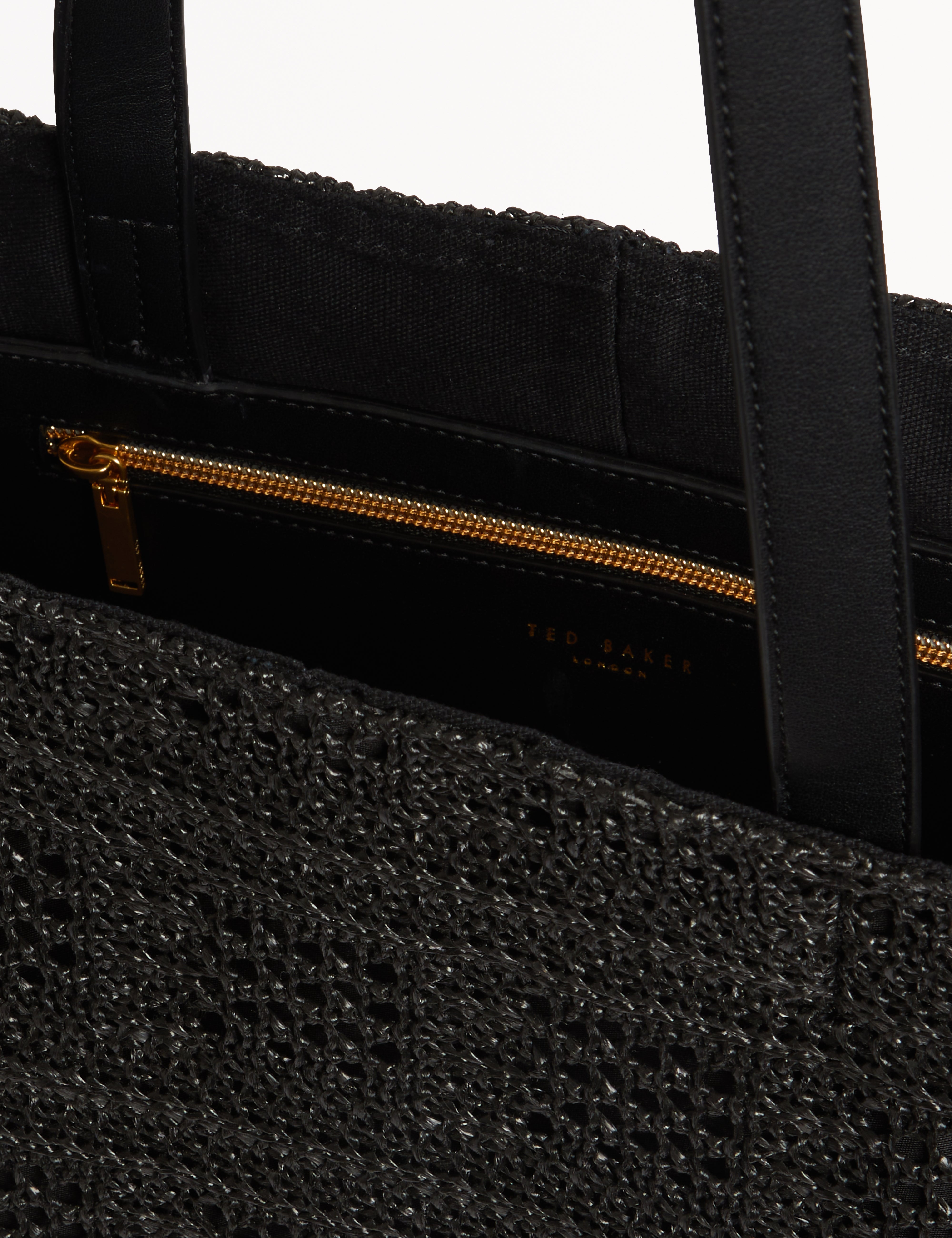 Ted Baker Periiee Woven Straw Large Folding Shopper Bag Women's