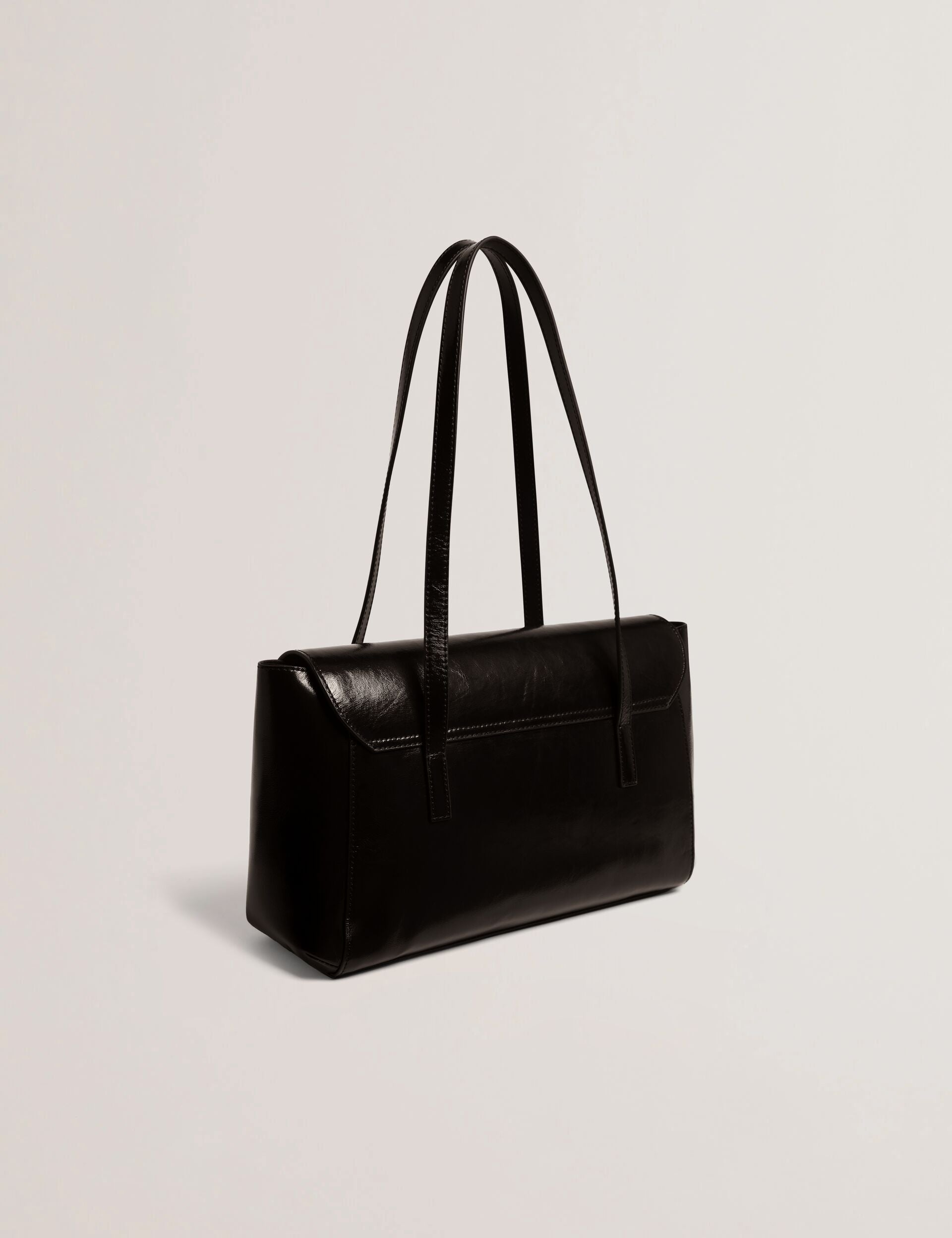 Ted Baker Kkamy Twist Lock Crinkled Leather Baguette Bag Women's