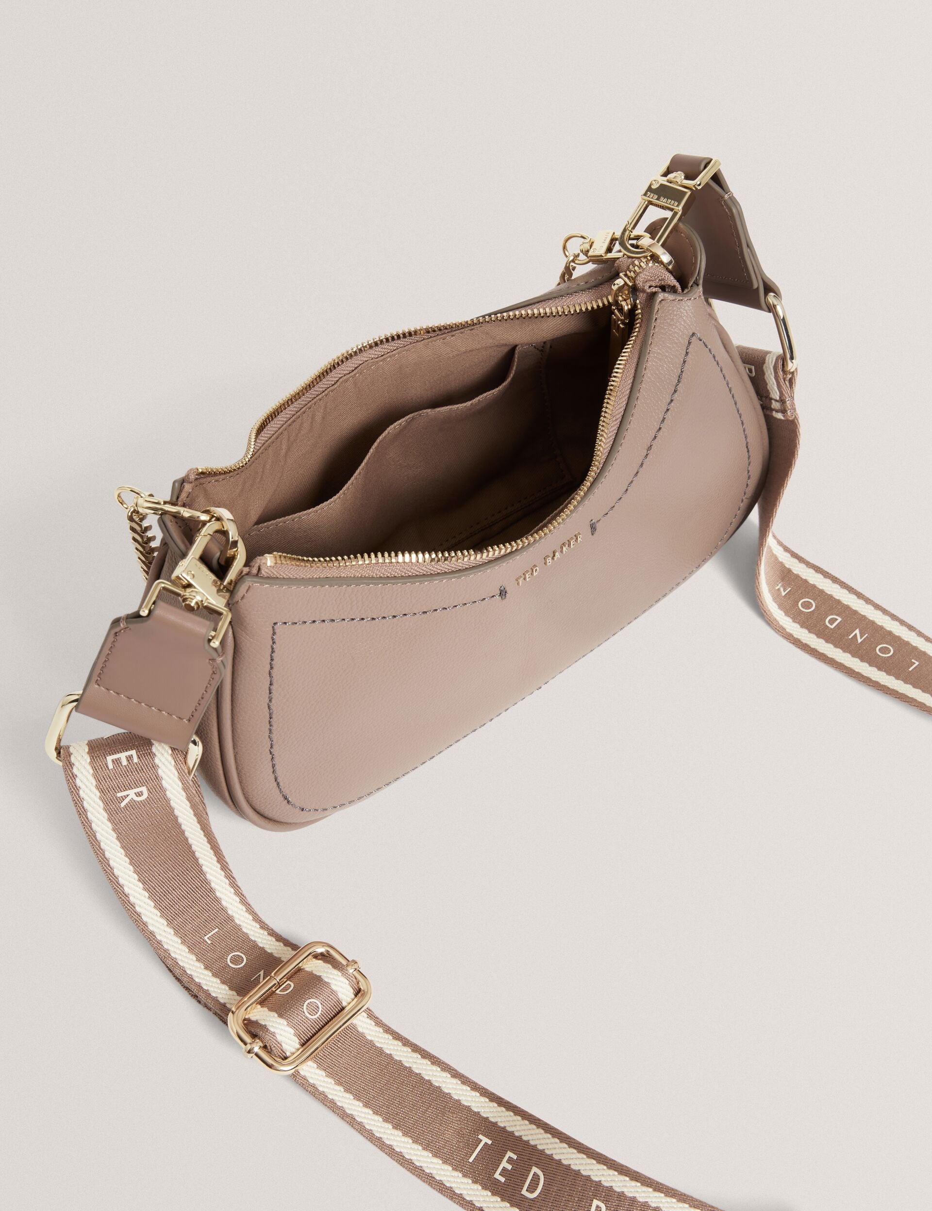 Ted Baker Laarna Webbing Strap Leather Shoulder Bag Women's