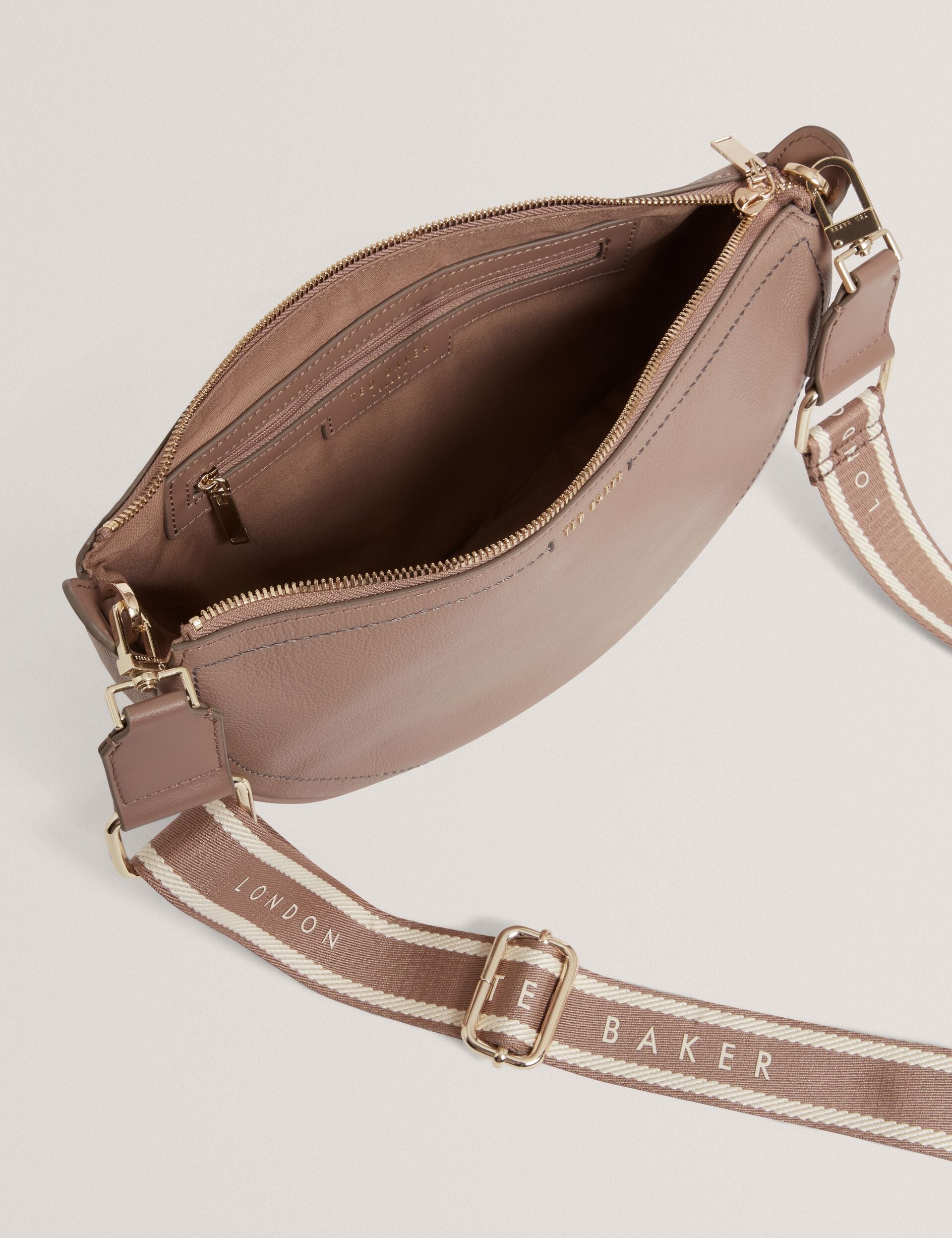 Ted Baker Lorreen Webbing Strap Leather Sling Crossbody Bag Women's