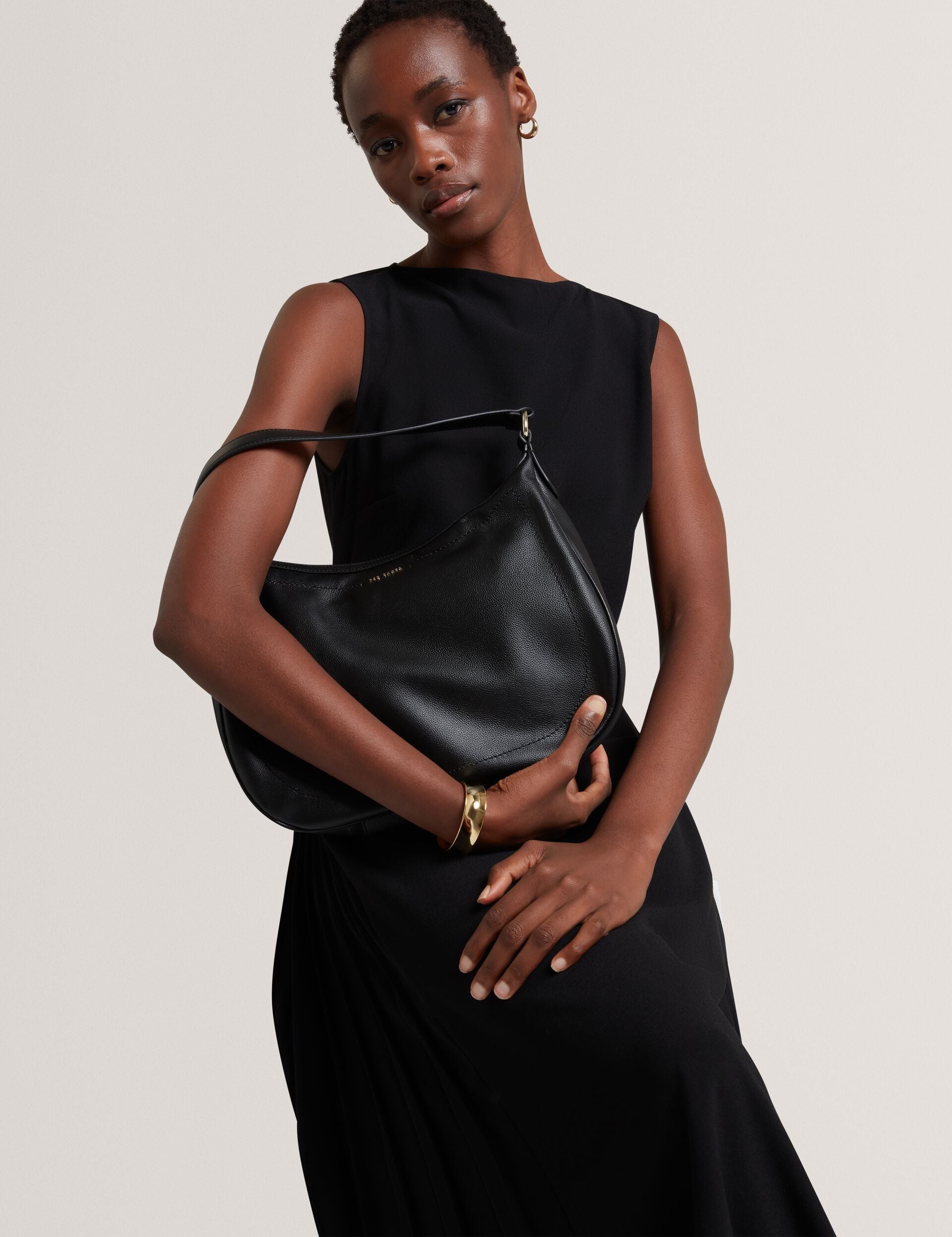 Ted Baker Lyshia Webbing Strap Large Leather Hobo Bag Women's