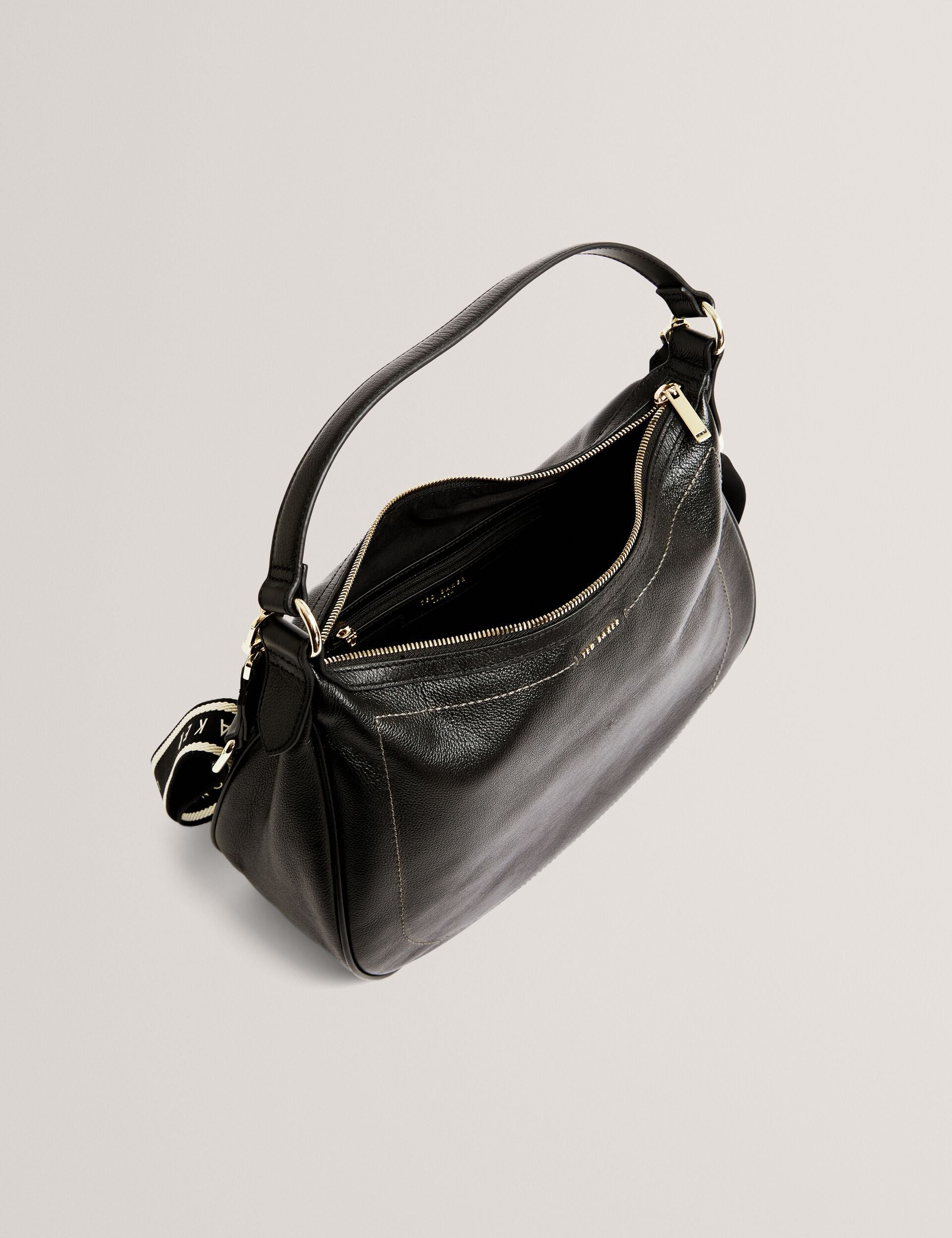 Ted Baker Lyshia Webbing Strap Large Leather Hobo Bag Women's