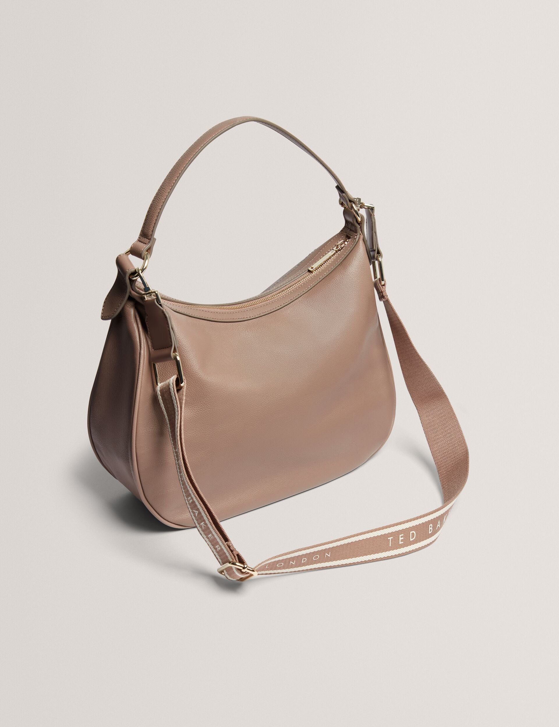Ted Baker Lyshia Webbing Strap Large Leather Hobo Bag Women's