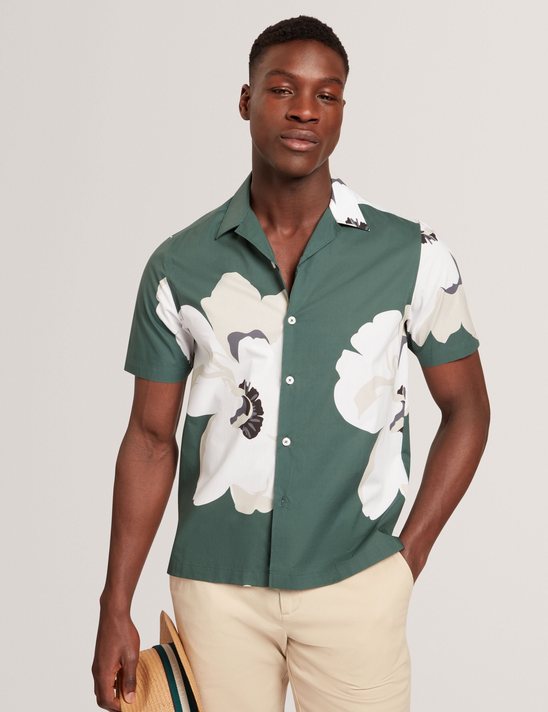 Ted Baker Hebbden Floral Graphic Relaxed Short Sleeve Shirt