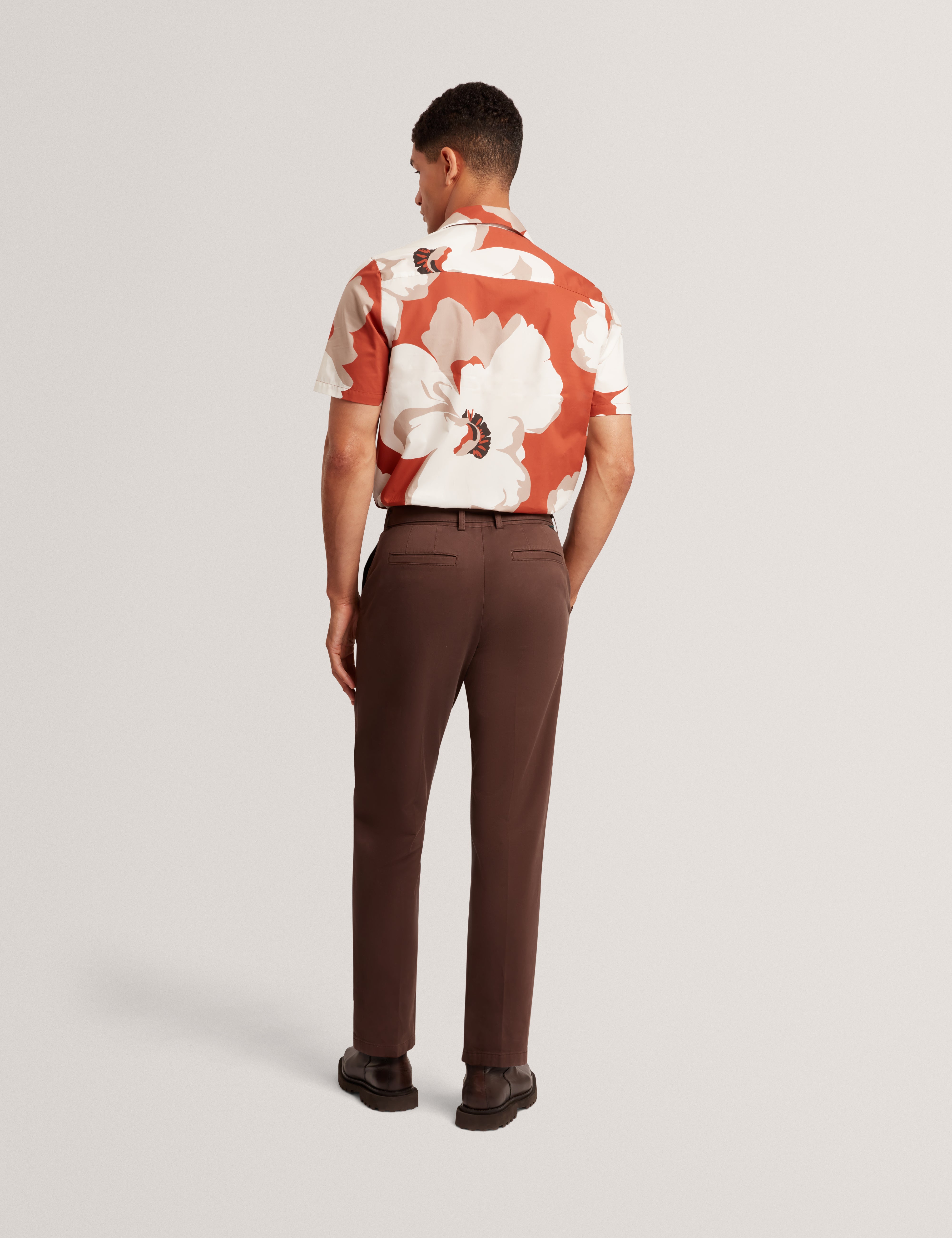 Ted Baker Hebbden Floral Graphic Relaxed Short Sleeve Shirt