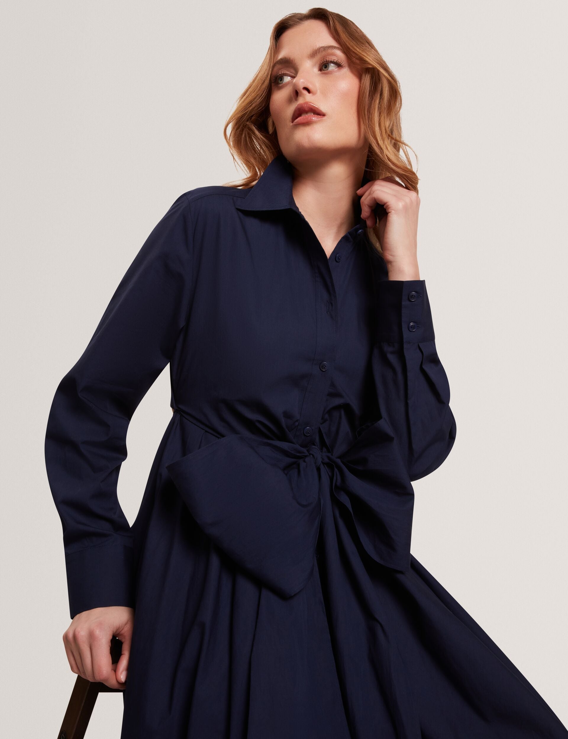 Ted Baker Ellisia Cotton Wrap Cut Out Midi Shirt Dress Women's