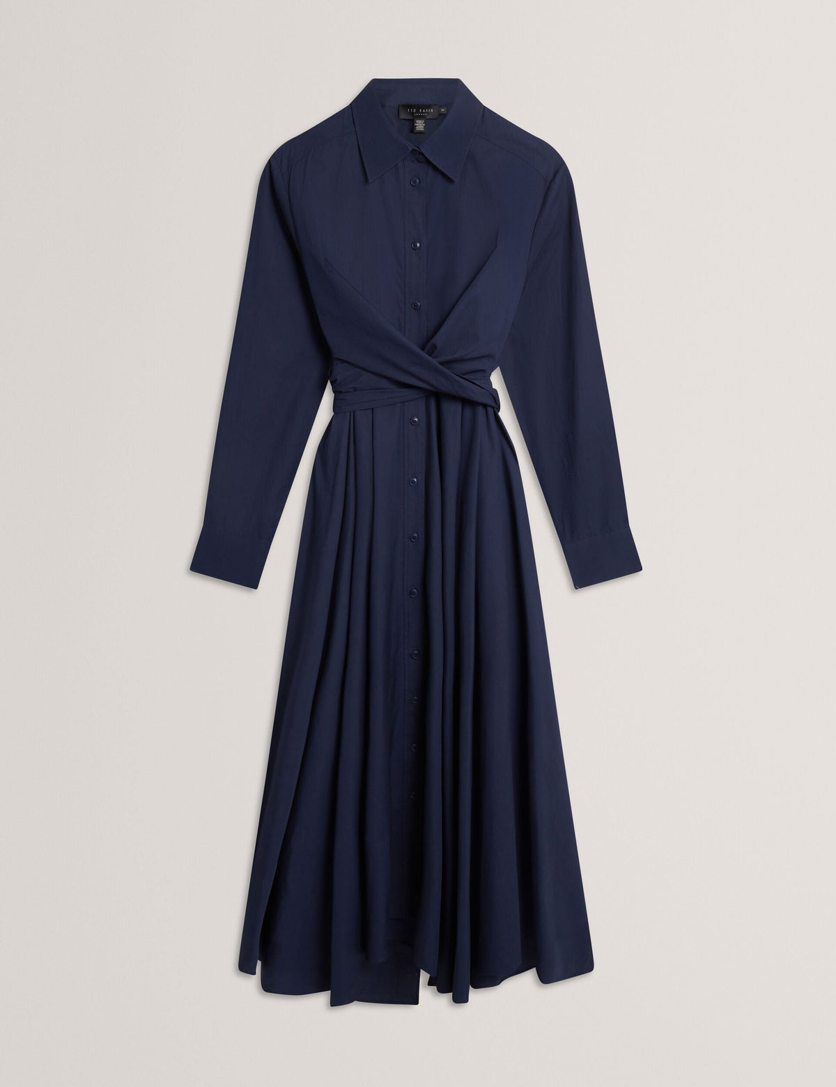 Ted Baker Ellisia Cotton Wrap Cut Out Midi Shirt Dress Women's