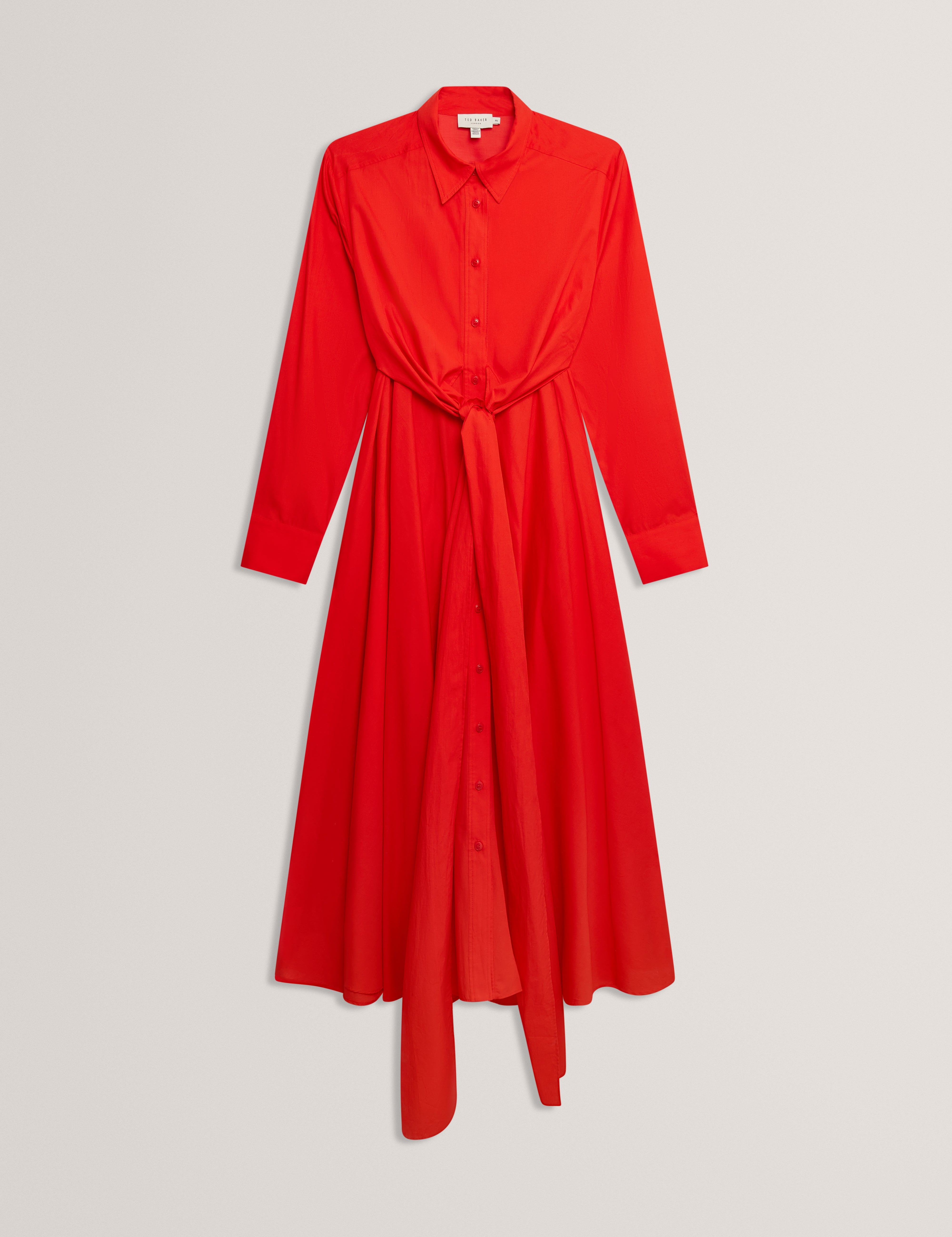 Ted Baker Ellisia Cotton Wrap Cut Out Midi Shirt Dress Women's