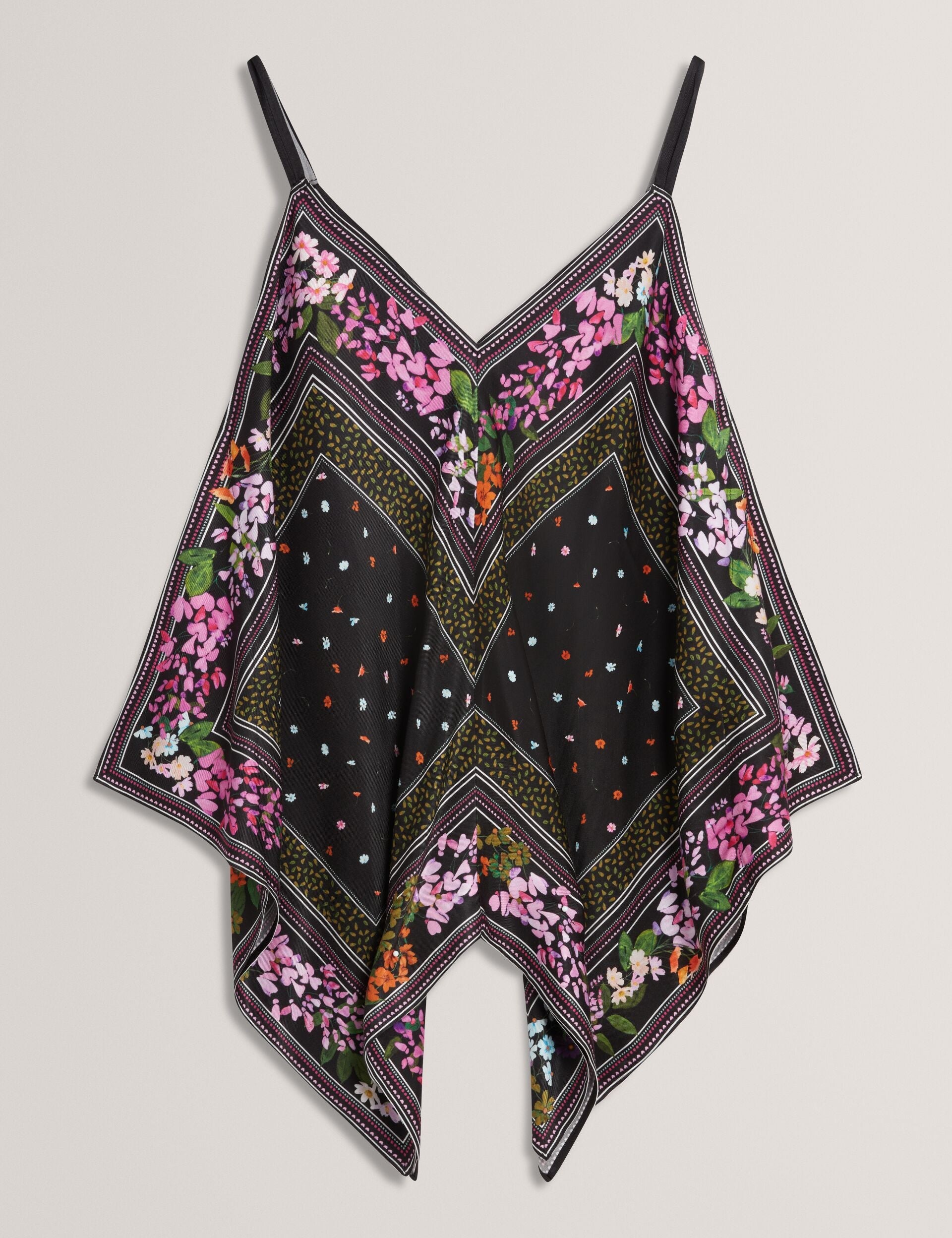 Ted Baker Ayyla Scarf Print Handkerchief Hem Cami Top Women's