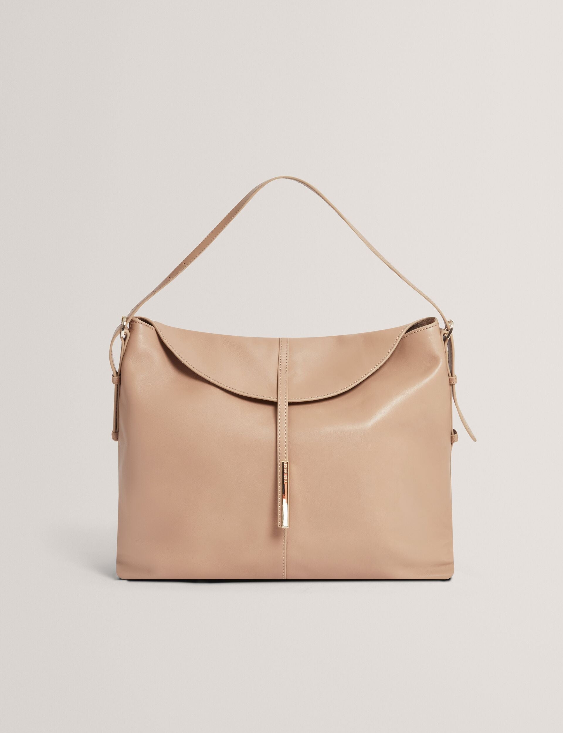 Ted Baker Rysann Bar Detail Slouch Leather Shoulder Bag Women's