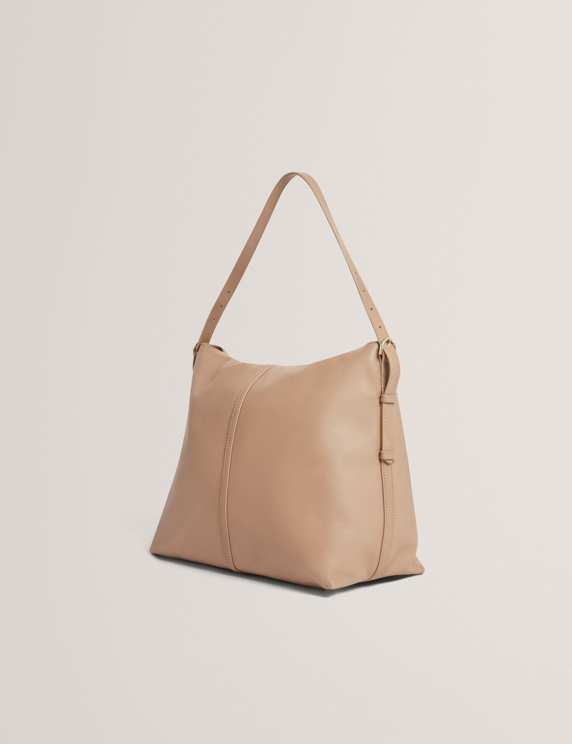 Ted Baker Rysann Bar Detail Slouch Leather Shoulder Bag Women's