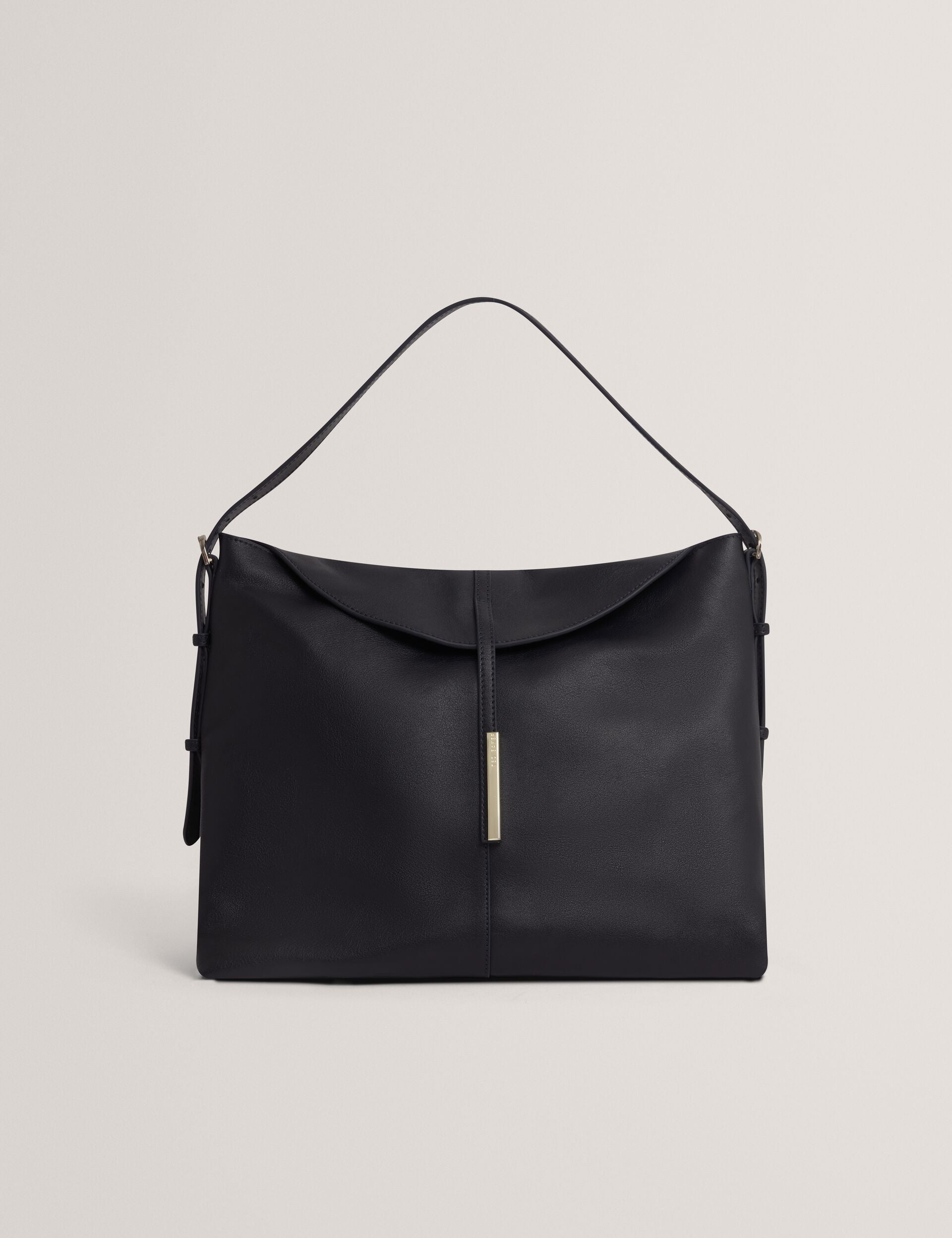 Ted Baker Rysann Bar Detail Slouch Leather Shoulder Bag Women's