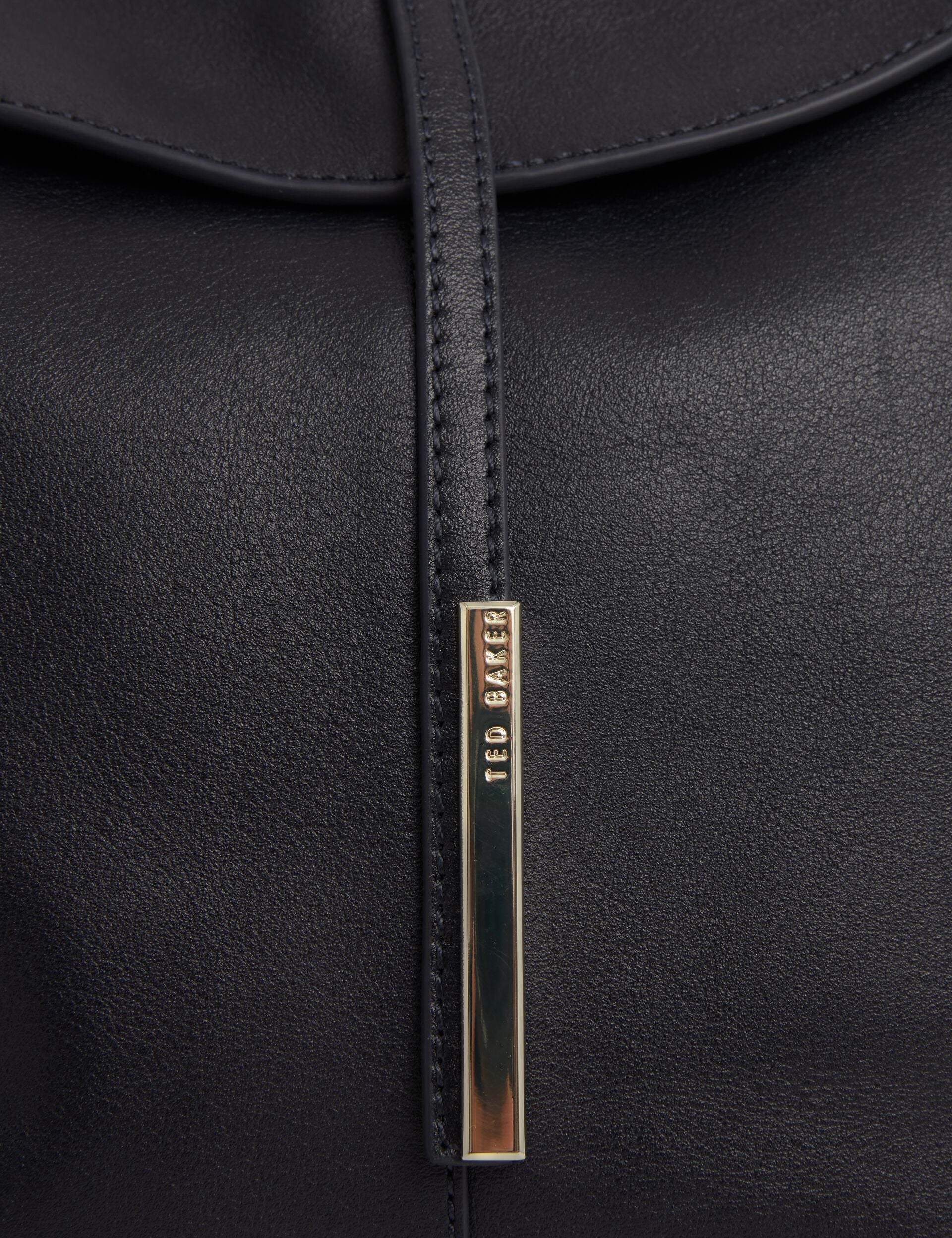 Ted Baker Rysann Bar Detail Slouch Leather Shoulder Bag Women's