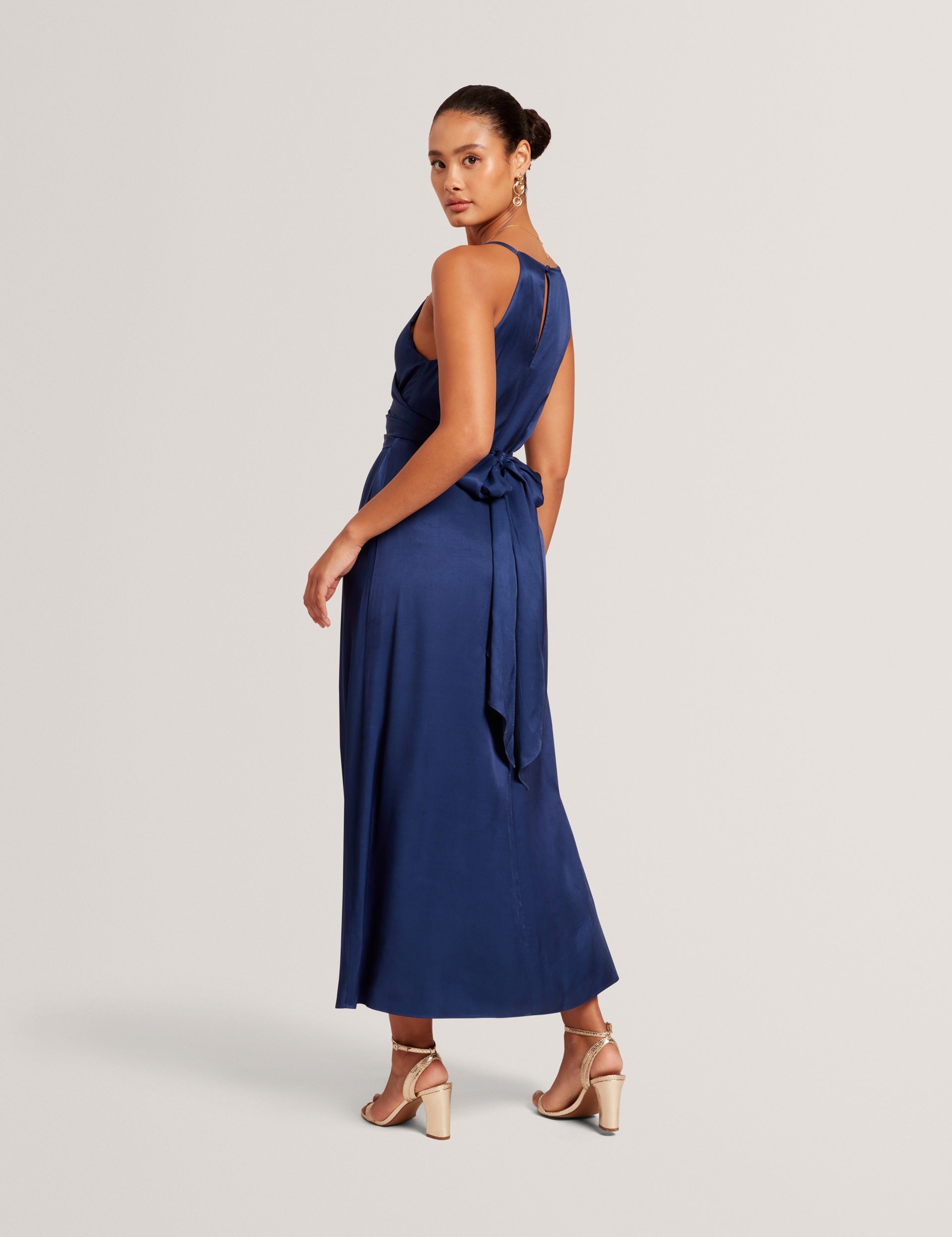 Ted Baker Beckki Wrap Tie Waist Strappy Midi Dress Women's