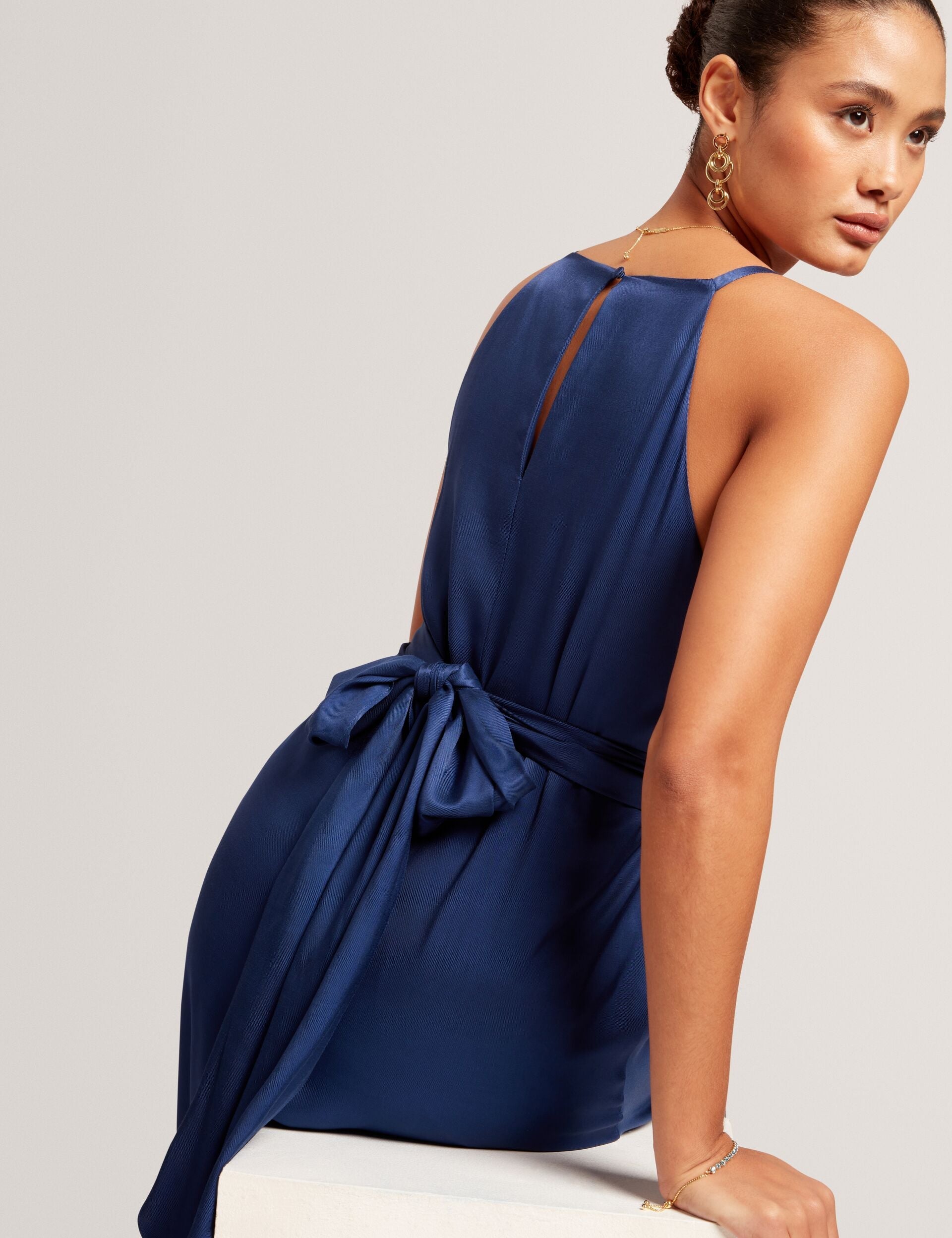 Ted Baker Beckki Wrap Tie Waist Strappy Midi Dress Women's