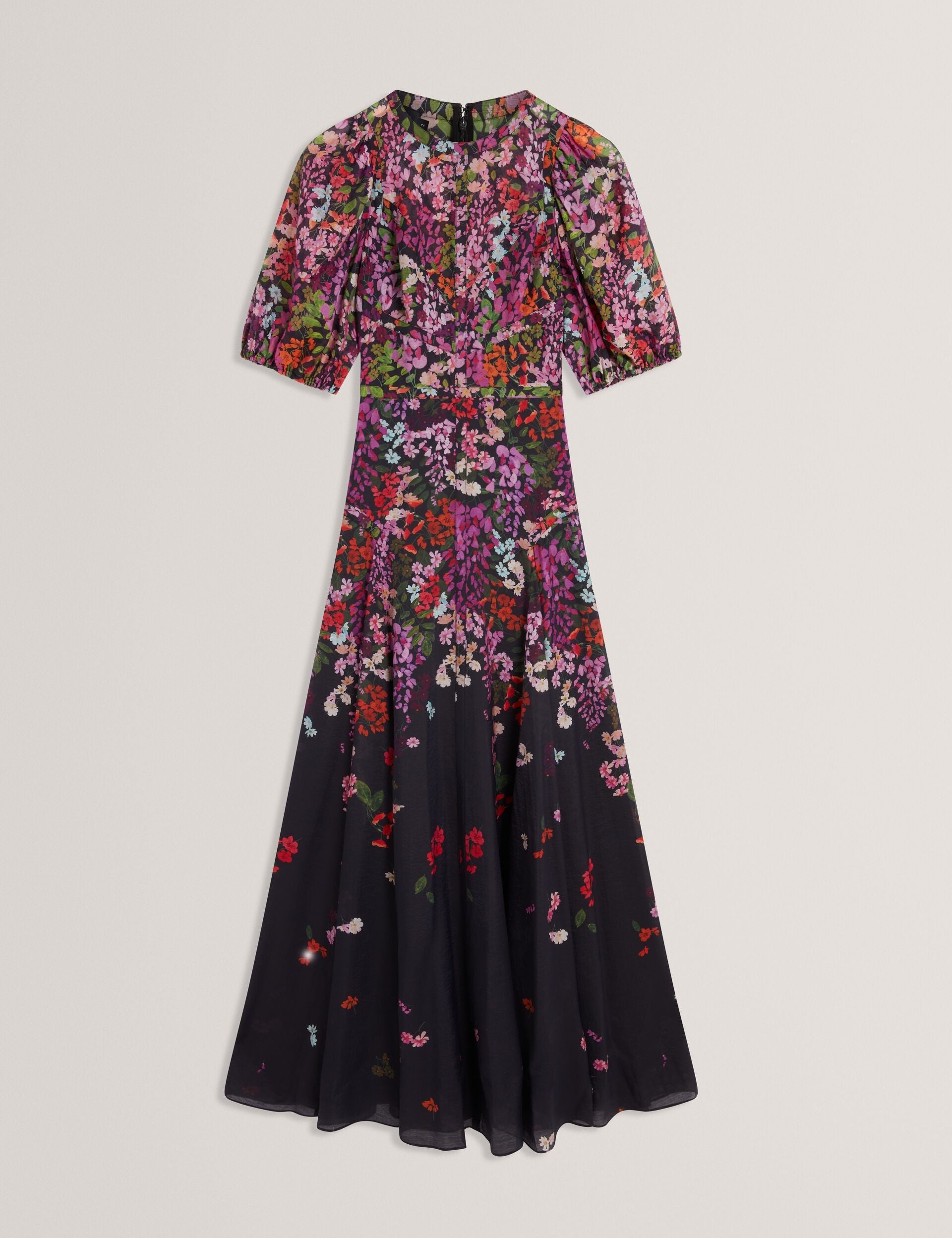 Ted Baker Zahhla Scattered Floral Puff Sleeve Aline Maxi Dress Women's
