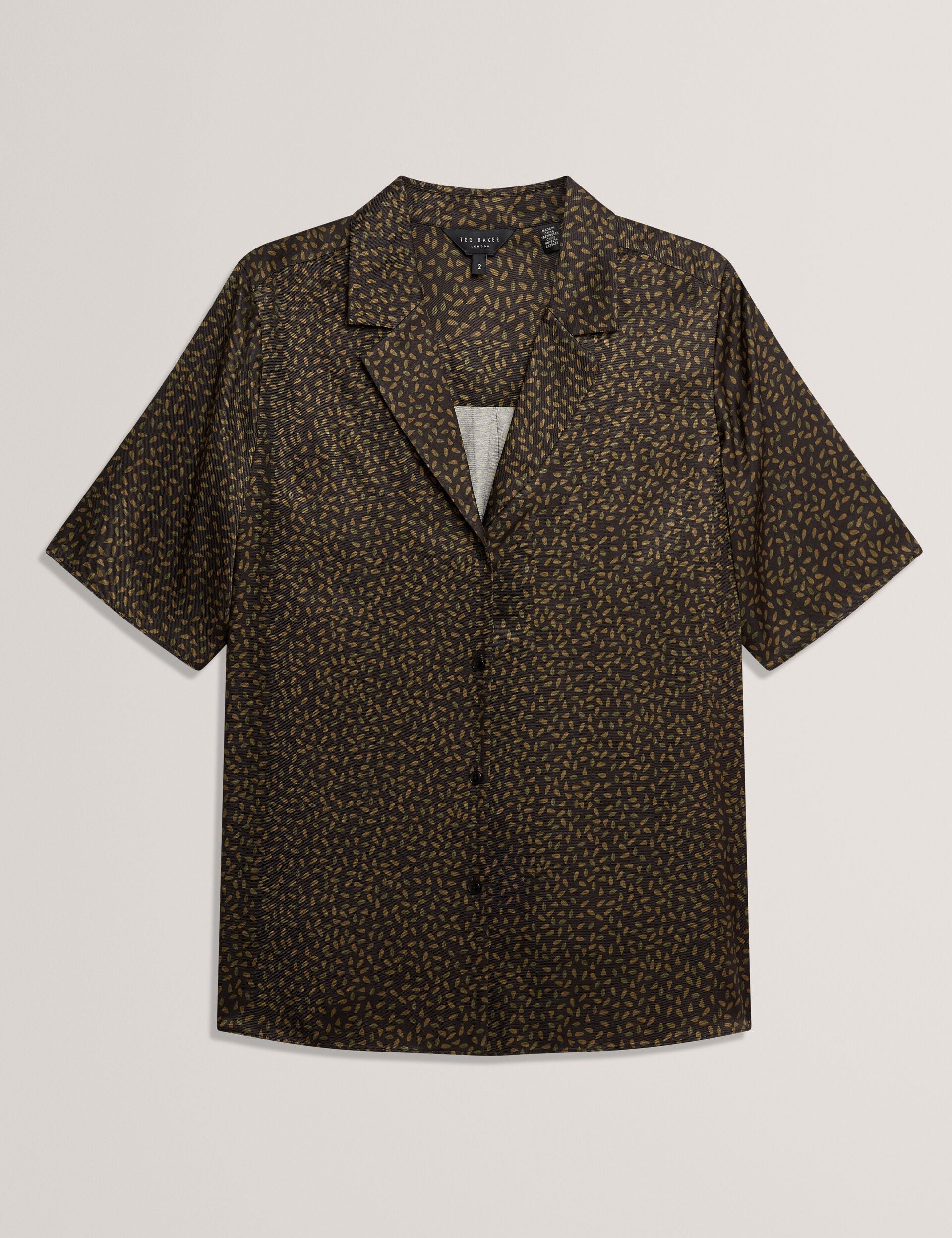 Ted Baker Ayyka Oversized Ditsy Print Short Sleeve Shirt Women's