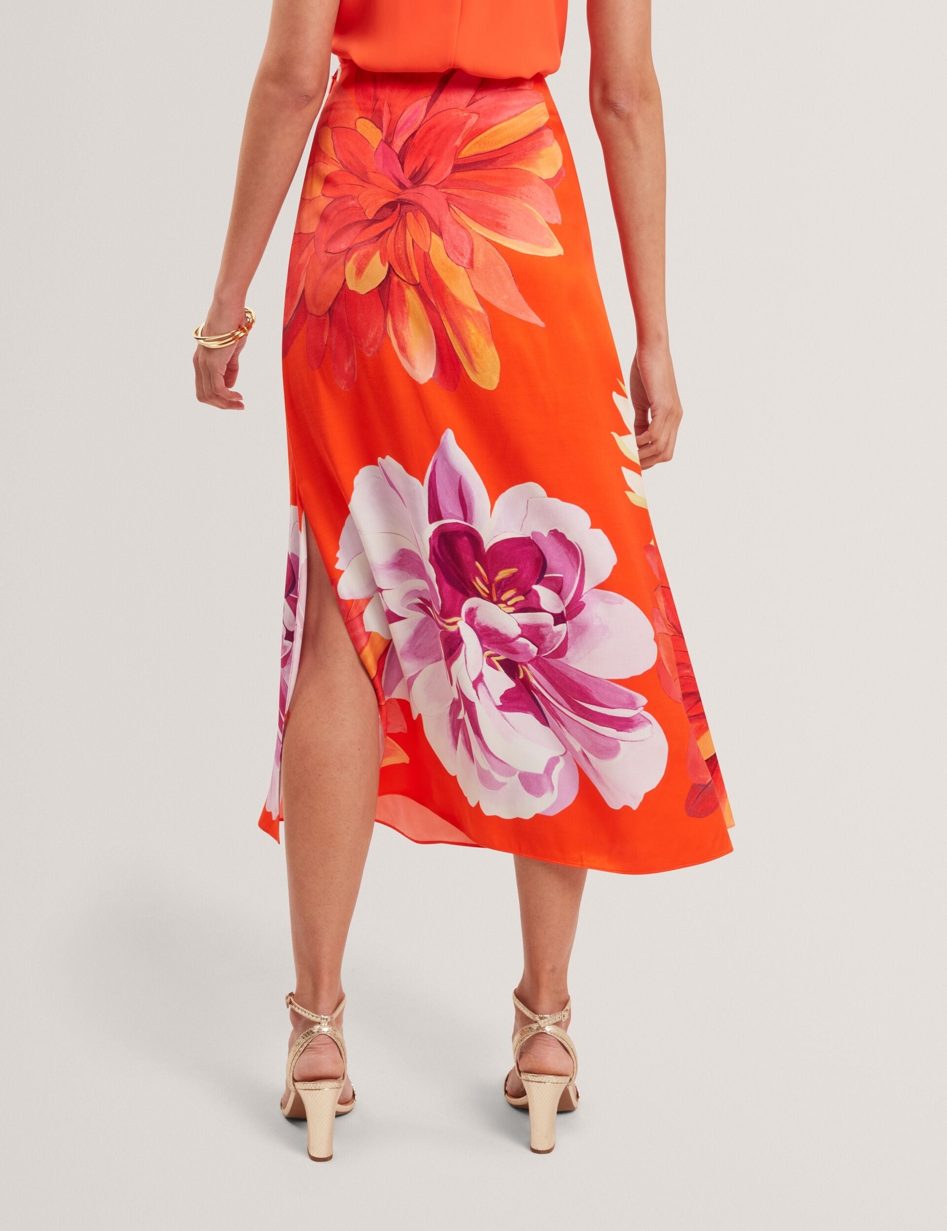Ted Baker Neoa Bold Floral Print Wrapover Midi Skirt Women's
