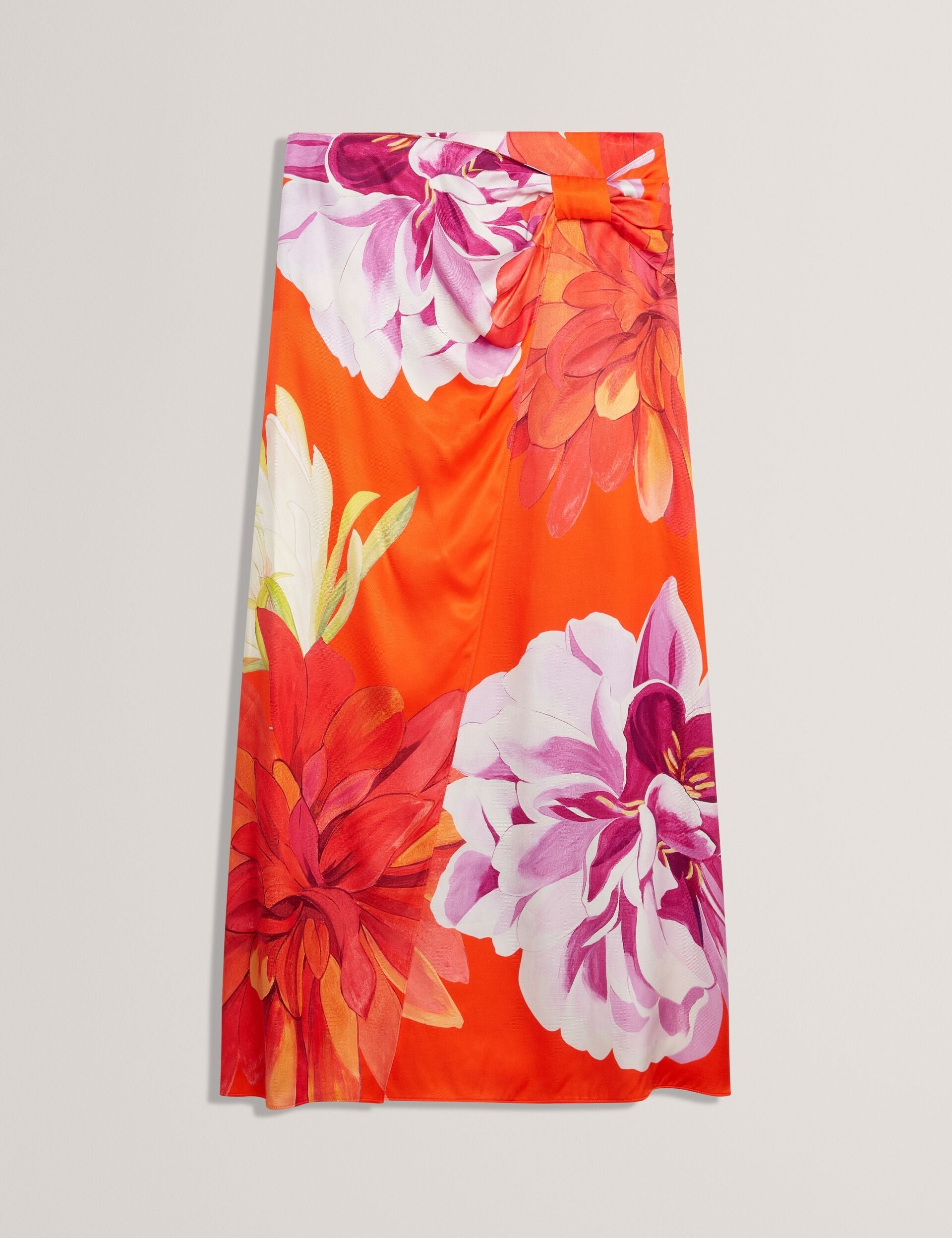 Ted Baker Neoa Bold Floral Print Wrapover Midi Skirt Women's