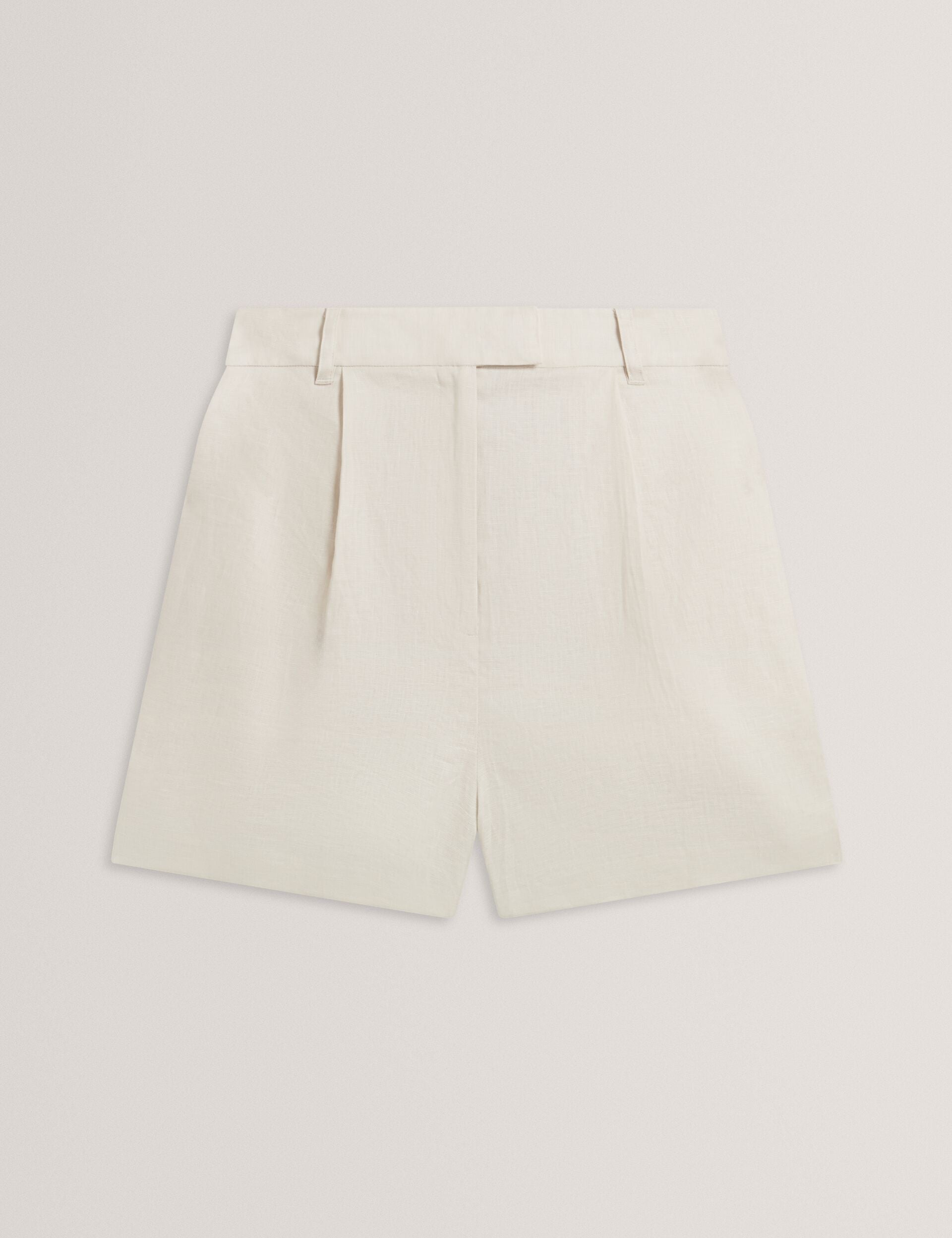 Ted Baker Spira Pure Linen High Waisted Tailored Shorts Women's