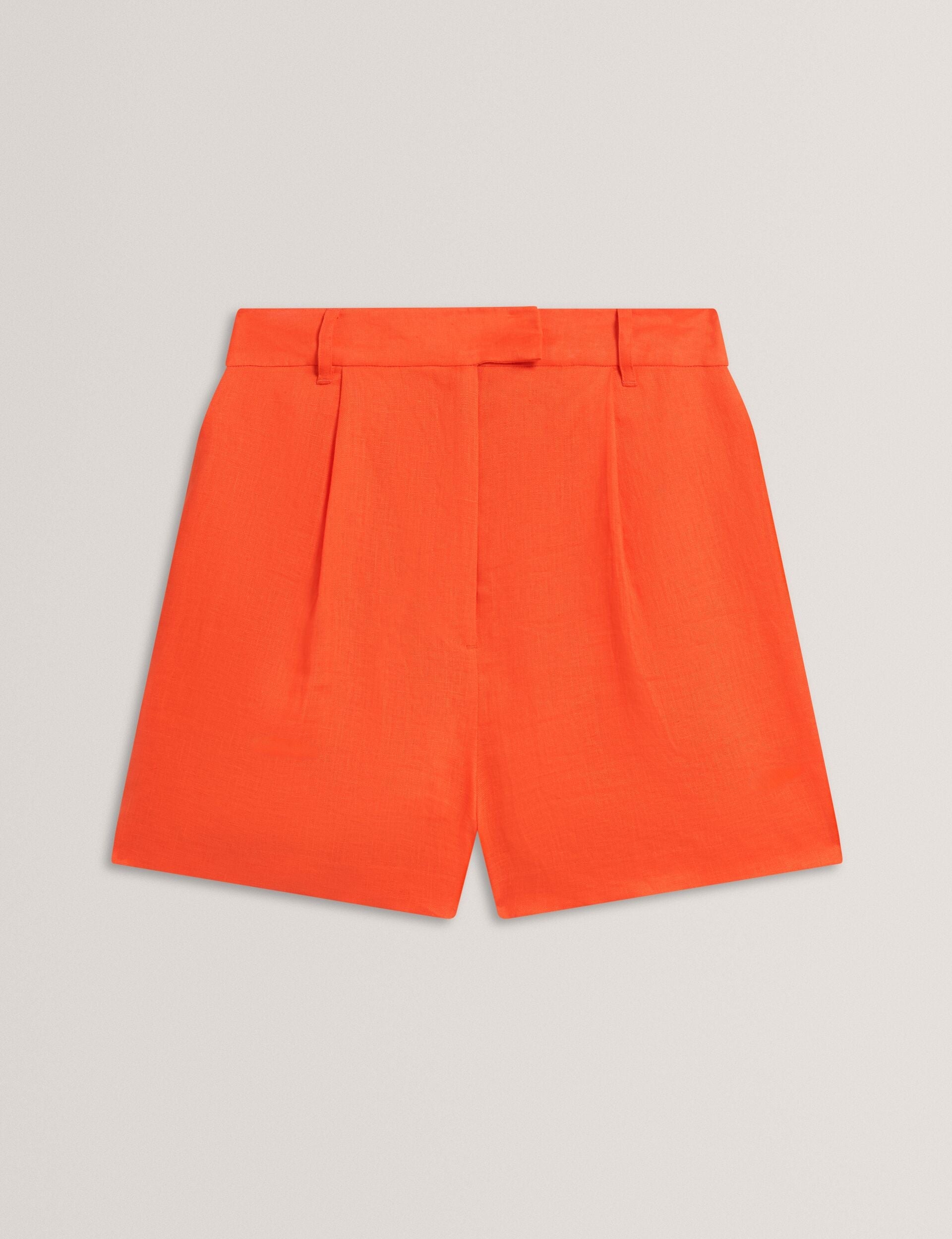 Ted Baker Spira Pure Linen High Waisted Tailored Shorts Women's