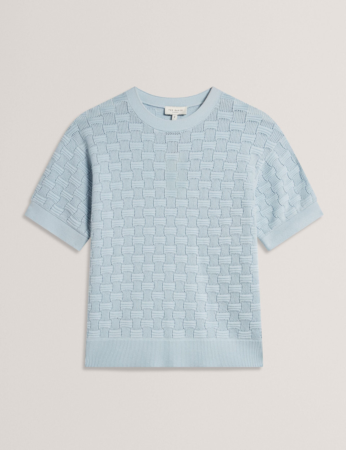 Ted Baker Emeta Silk Blend Textured Knit Short Sleeve Top Women's