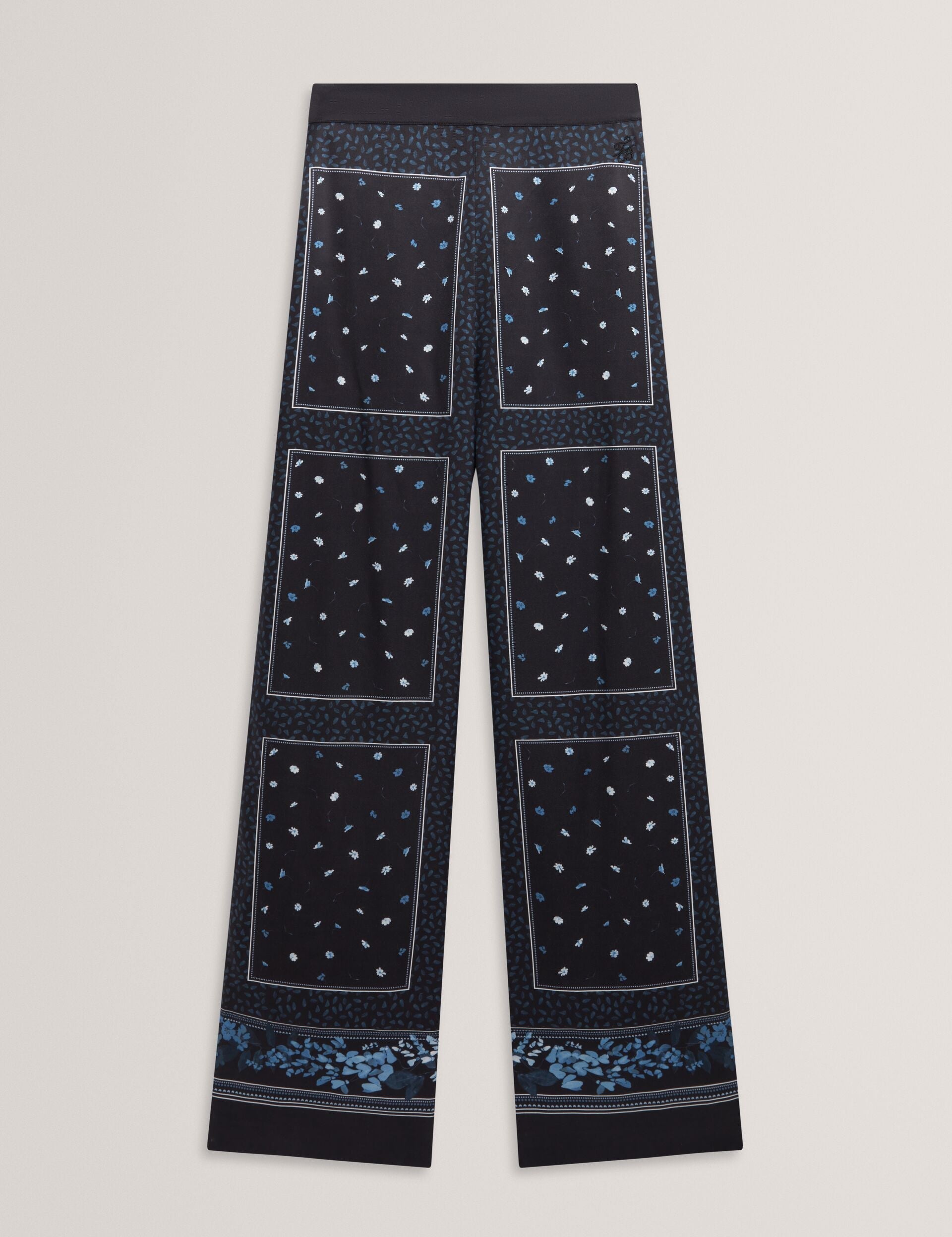 Ted Baker Brani Scarf Print Pullon Wide Leg Trousers Women's