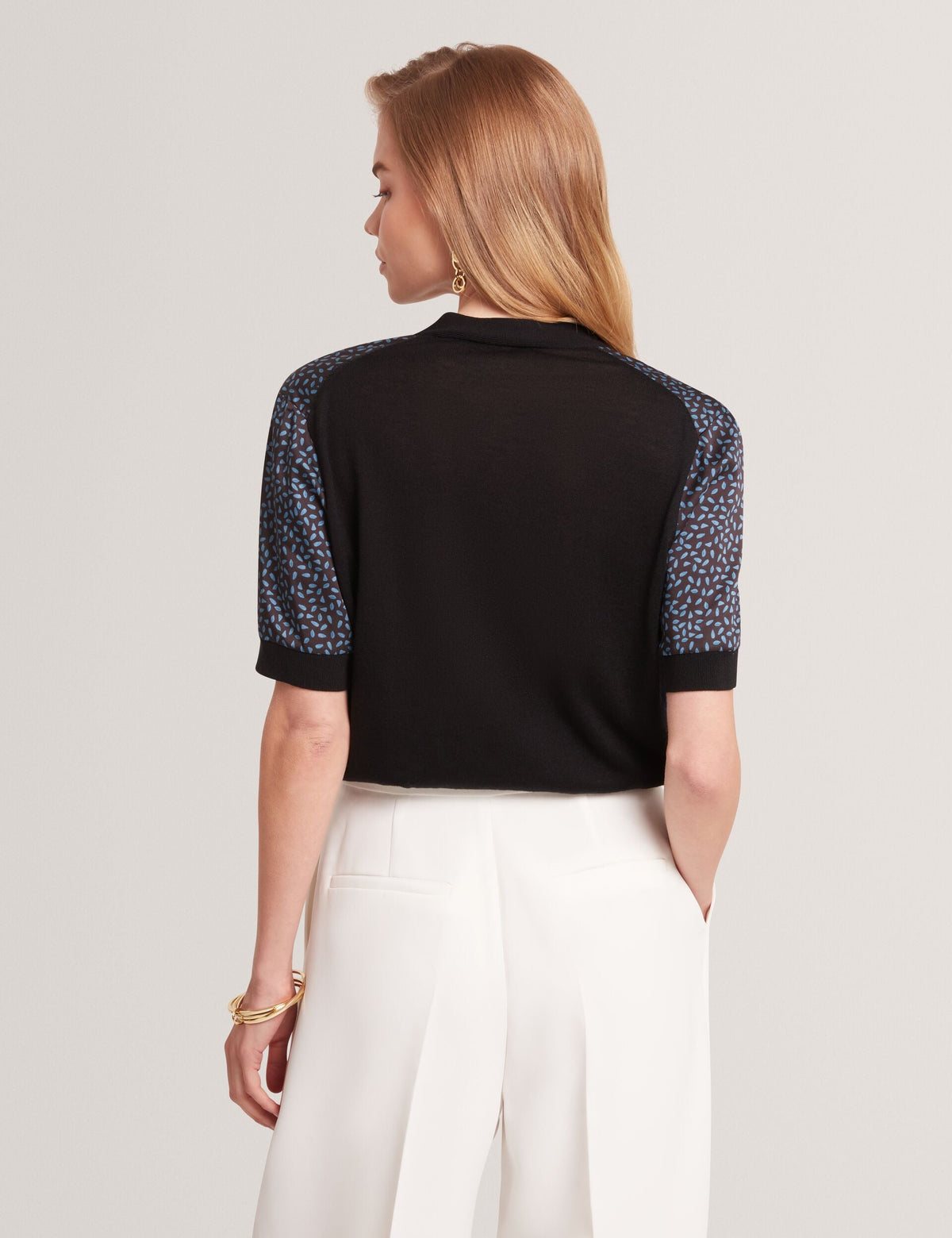 Ted Baker Briala Touch Of Silk Printed Short Sleeve Cardigan Women's