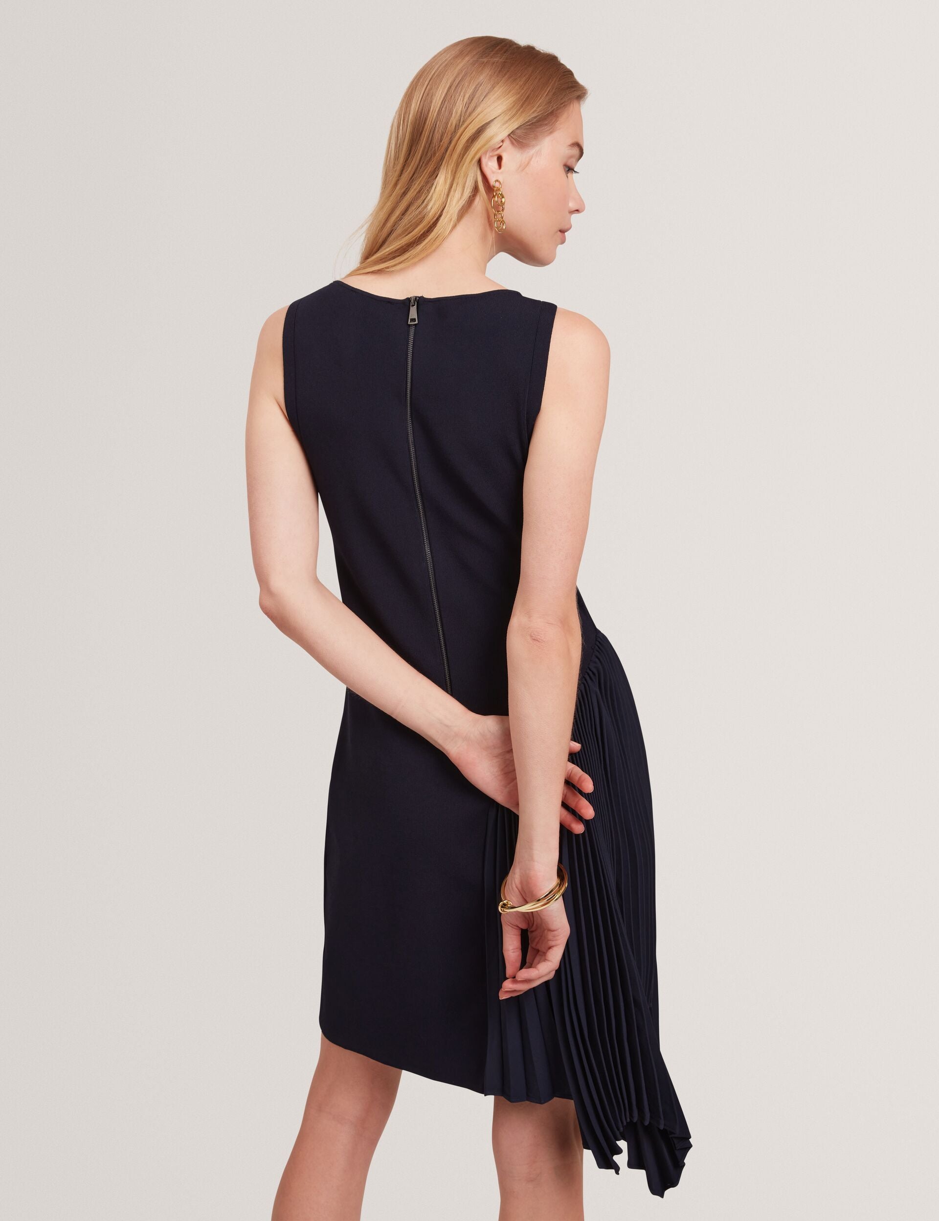 Ted Baker Jacara Pleated Panel Sleeveless Knit Mini Dress Women's