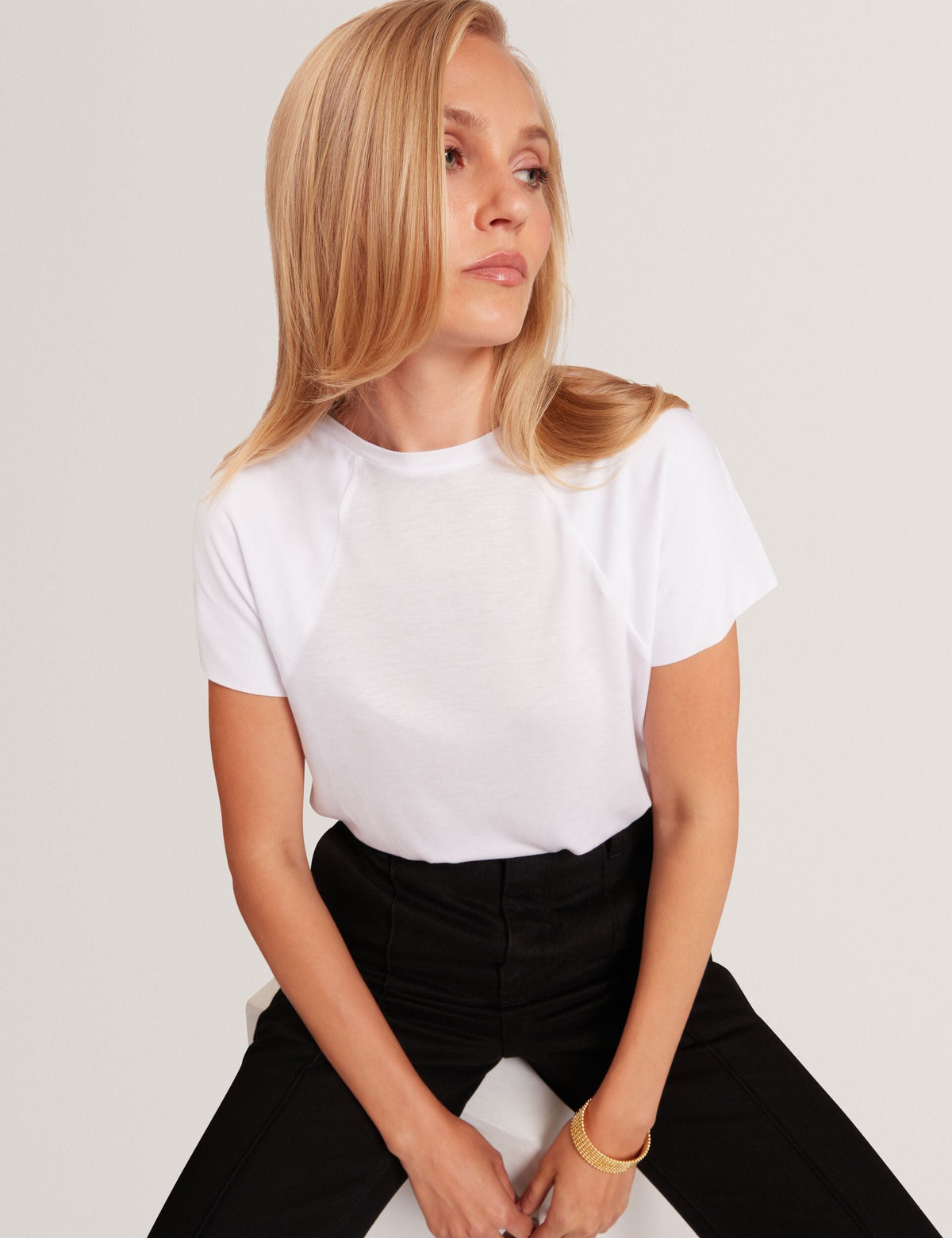 Ted Baker Elmie Gathered Shoulder Short Sleeve Jersey Tshirt Women's
