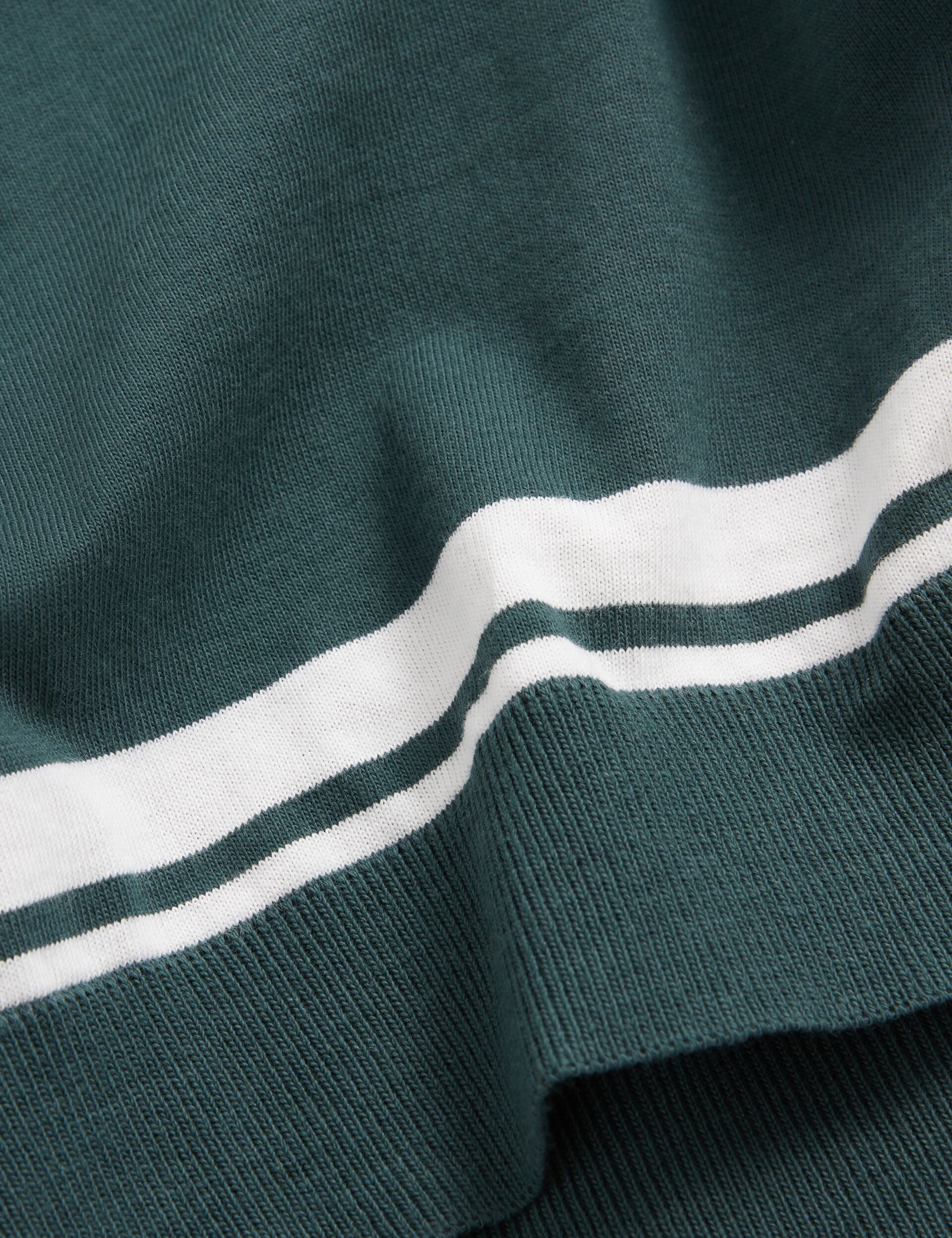 Ted Baker Friso Block Stripe Trim Knitted Cotton Jumper