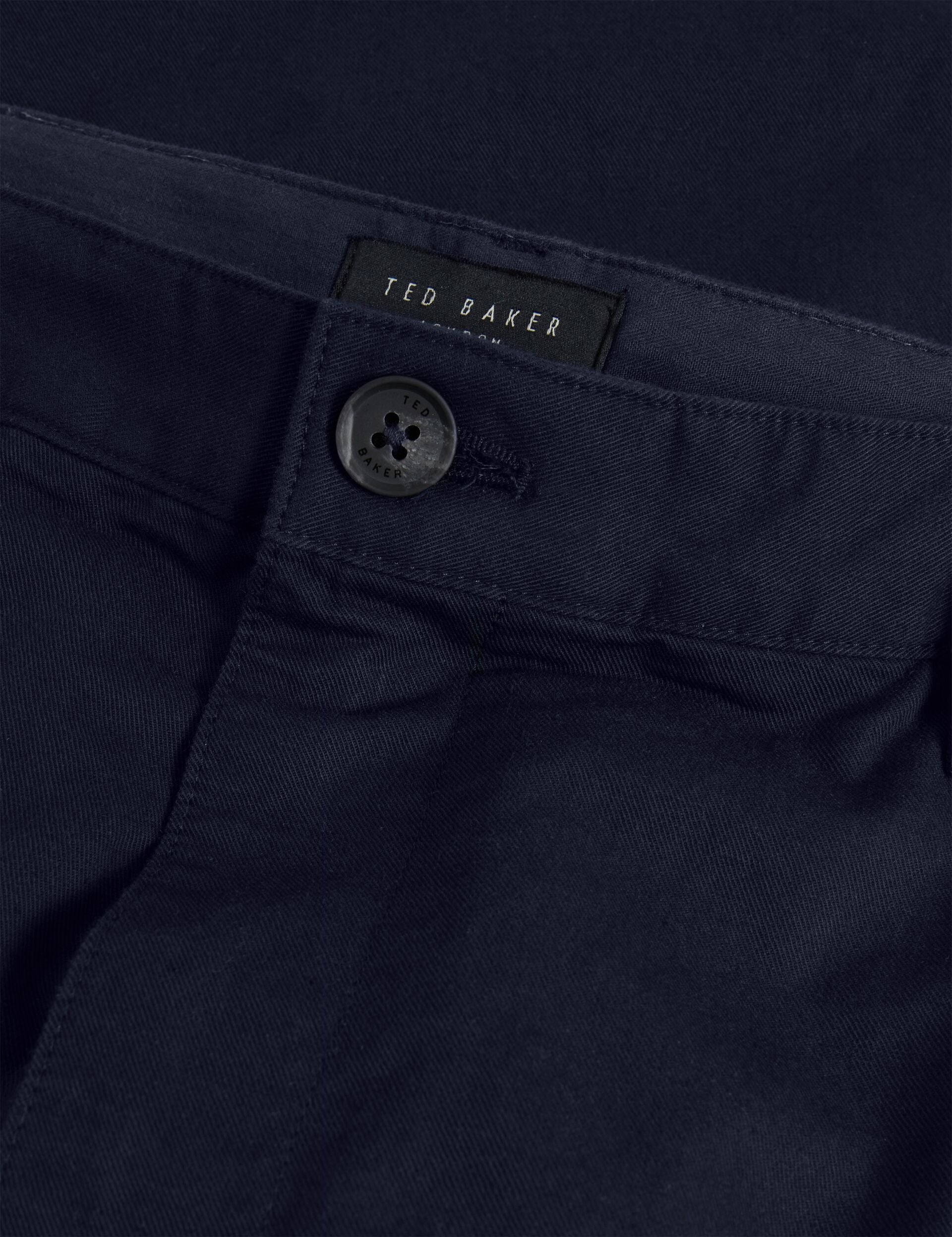 Ted Baker Ciandra Straight Fit Cotton Linen Twill Trousers