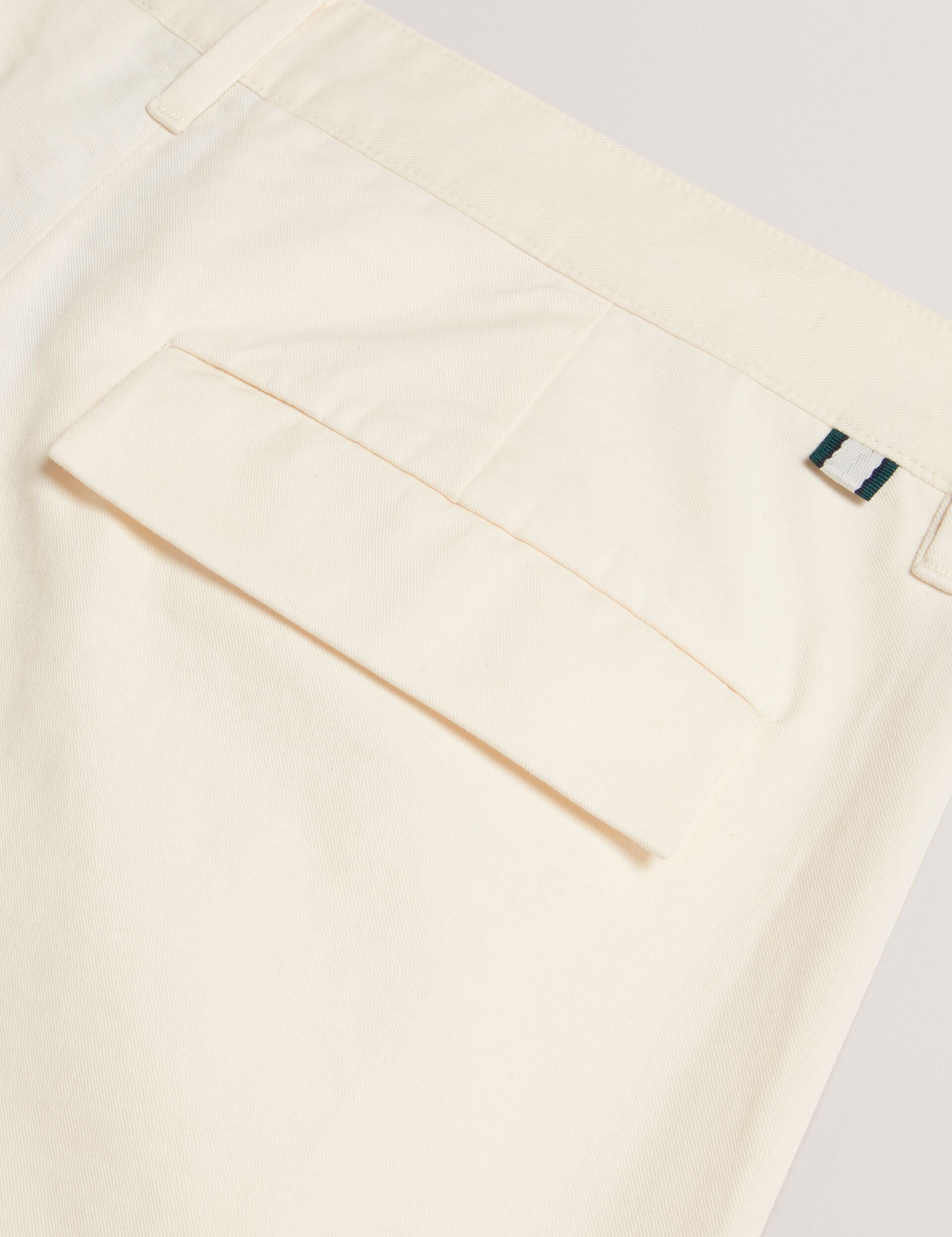 Ted Baker Ciandra Straight Fit Cotton Linen Twill Trousers