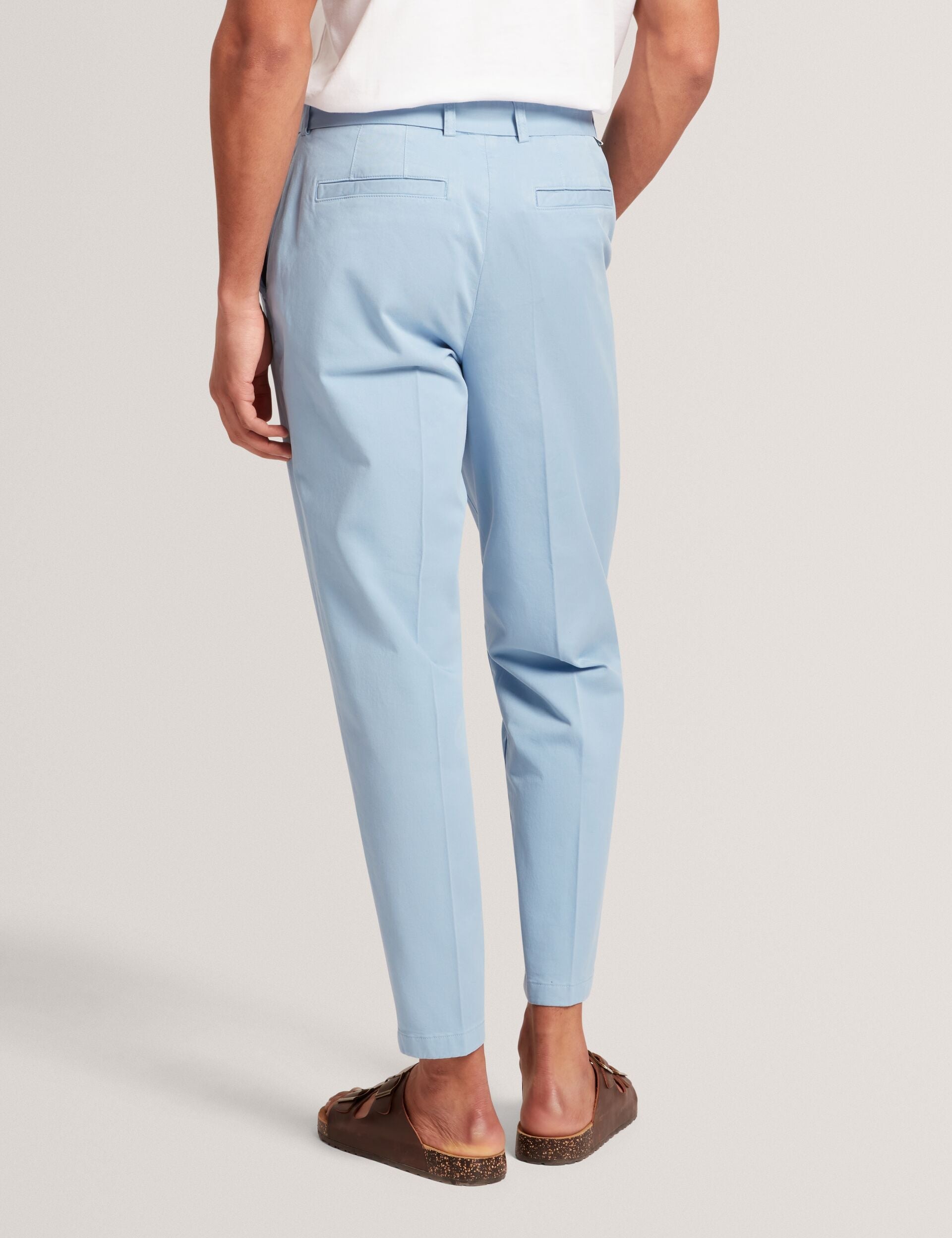 Ted Baker Armodo Tapered Fit Belted Cotton Trousers