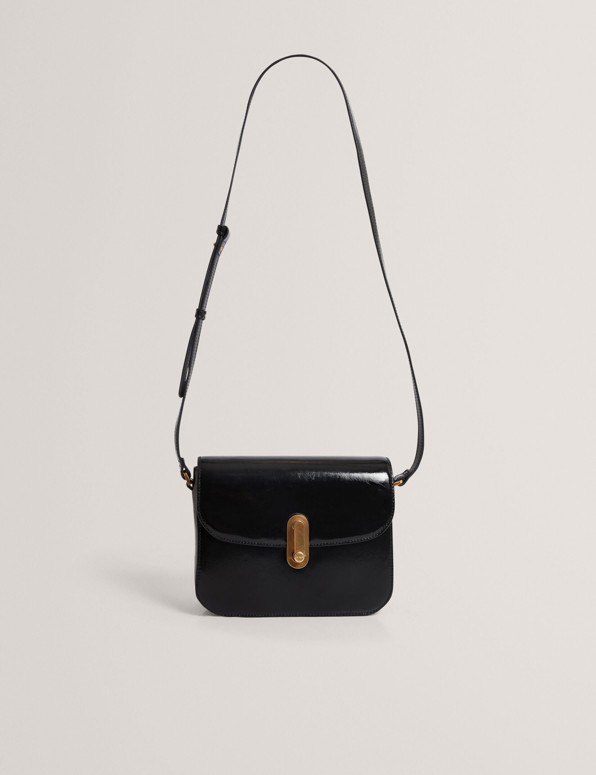 Ted Baker Kkaysie Twist Lock Crinkled Leather Satchel Bag Women's