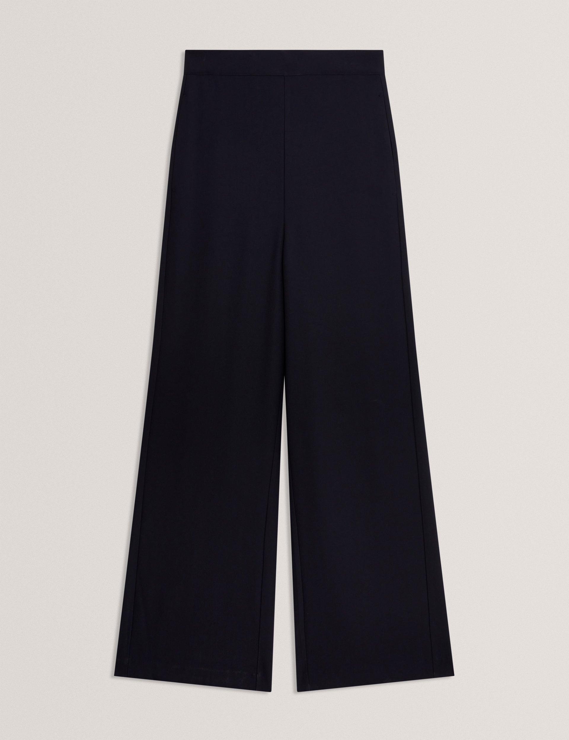 Ted Baker Melanaa Navy High Waist Pullon Wide Leg Trousers Women's