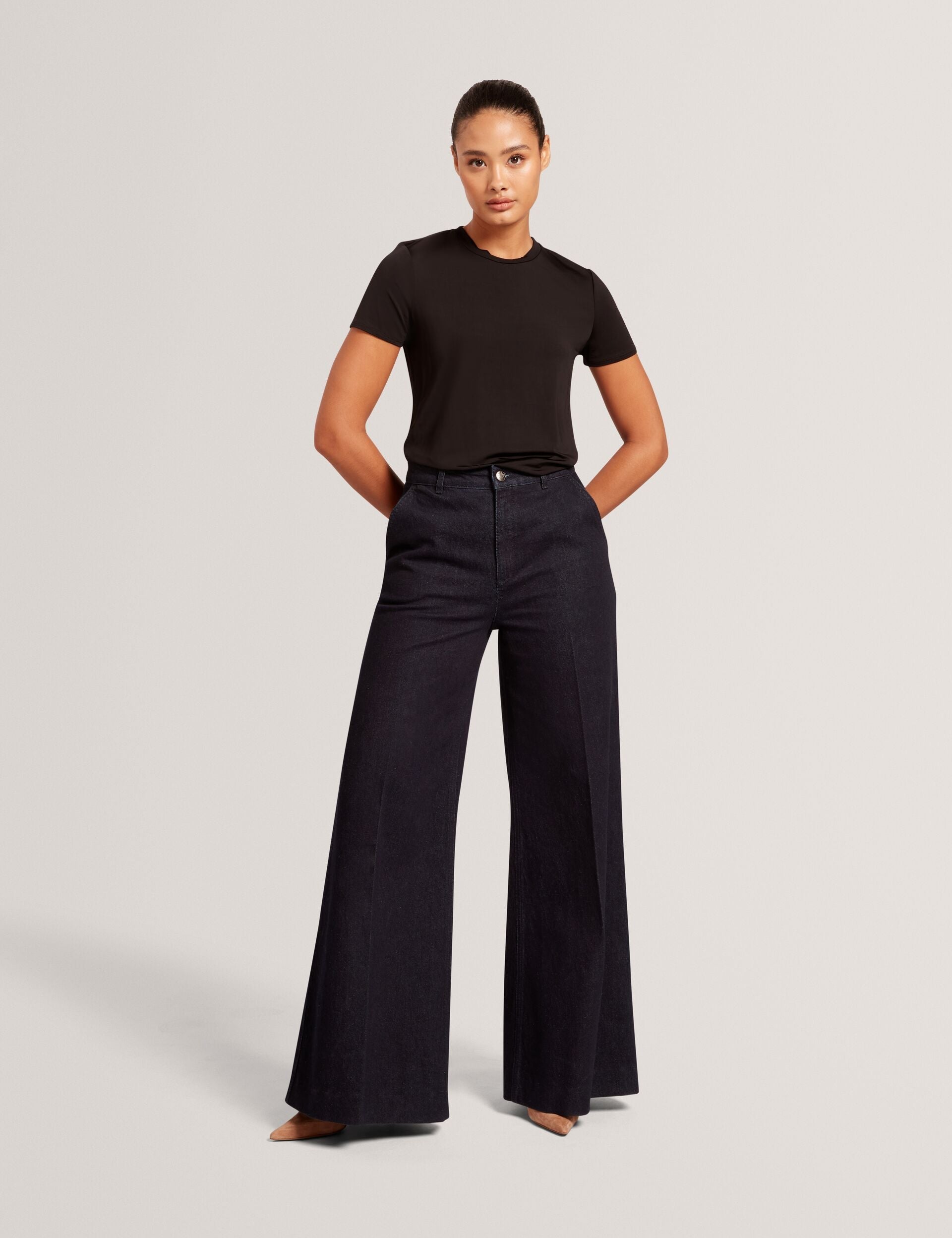 Ted Baker Eritha Dark Wash Ultra Wide Leg Jeans Women's