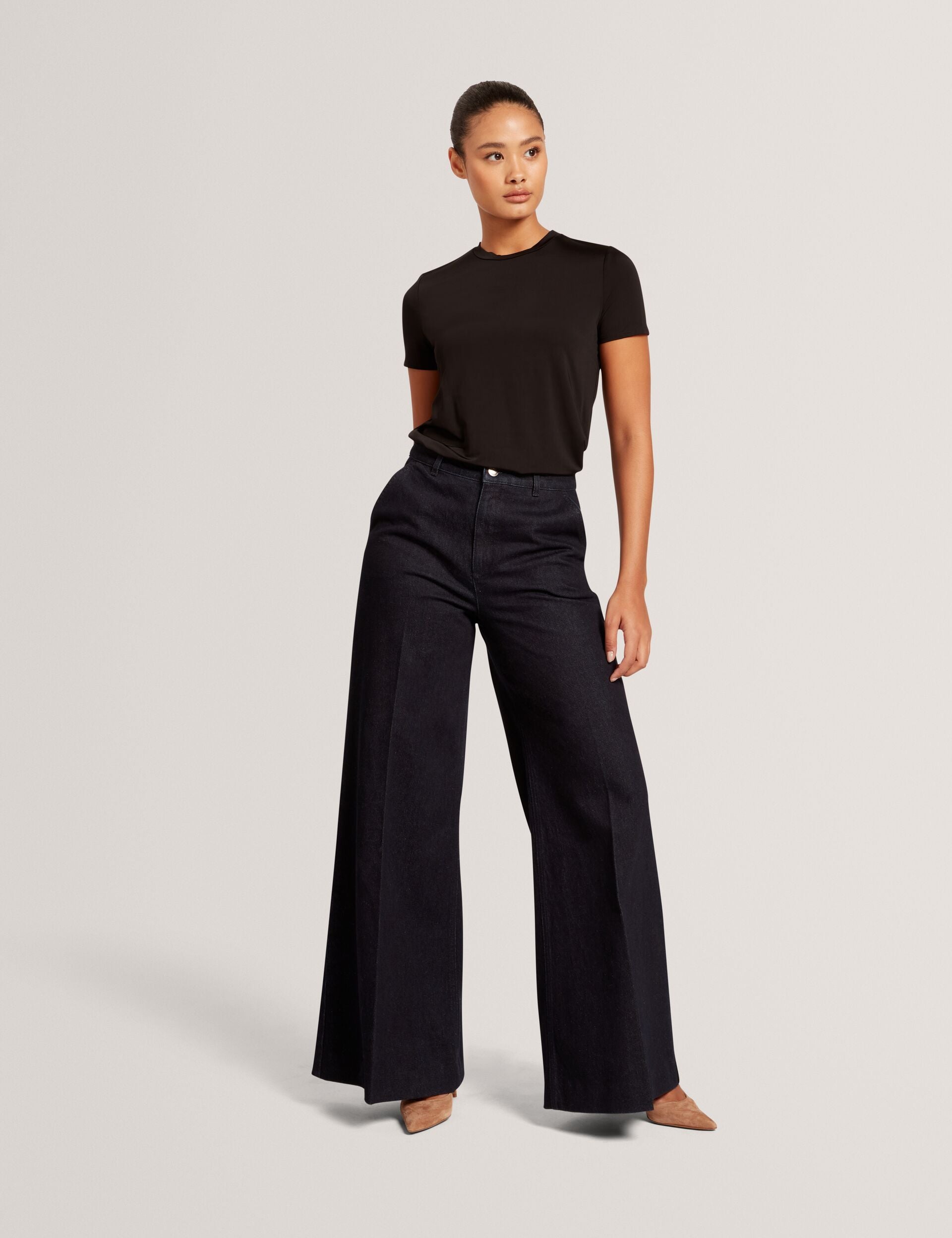 Ted Baker Eritha Dark Wash Ultra Wide Leg Jeans Women's