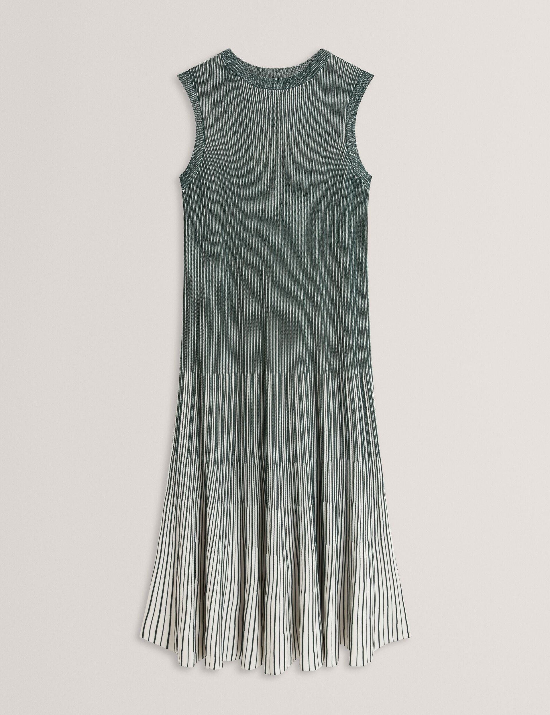 Ted Baker Dilylaa Textured Stripe Knit Sleeveless Midi Dress Women's